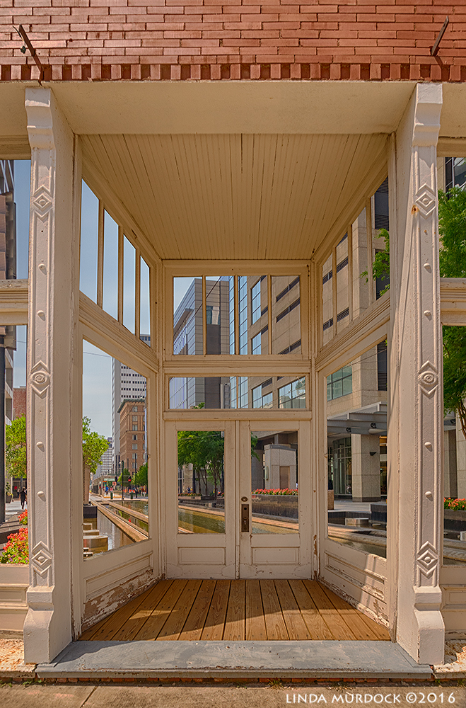 Kaufman, Texas storefront on the square - HDR and composite