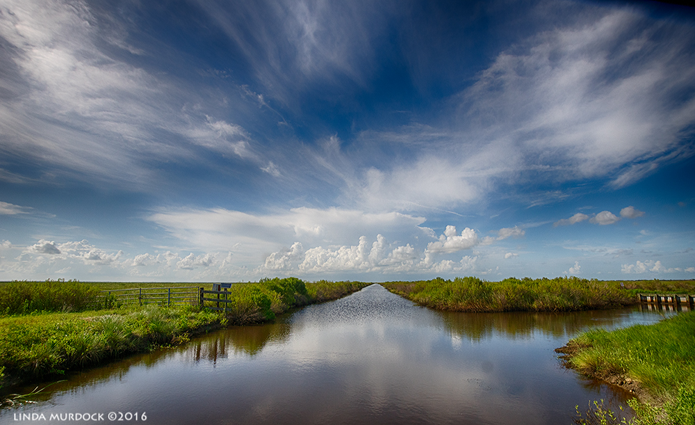 Afternoon sky over Anahuac Wildlife Refuge Sony A77II with Sigma f/3.5 10-20mm HDR