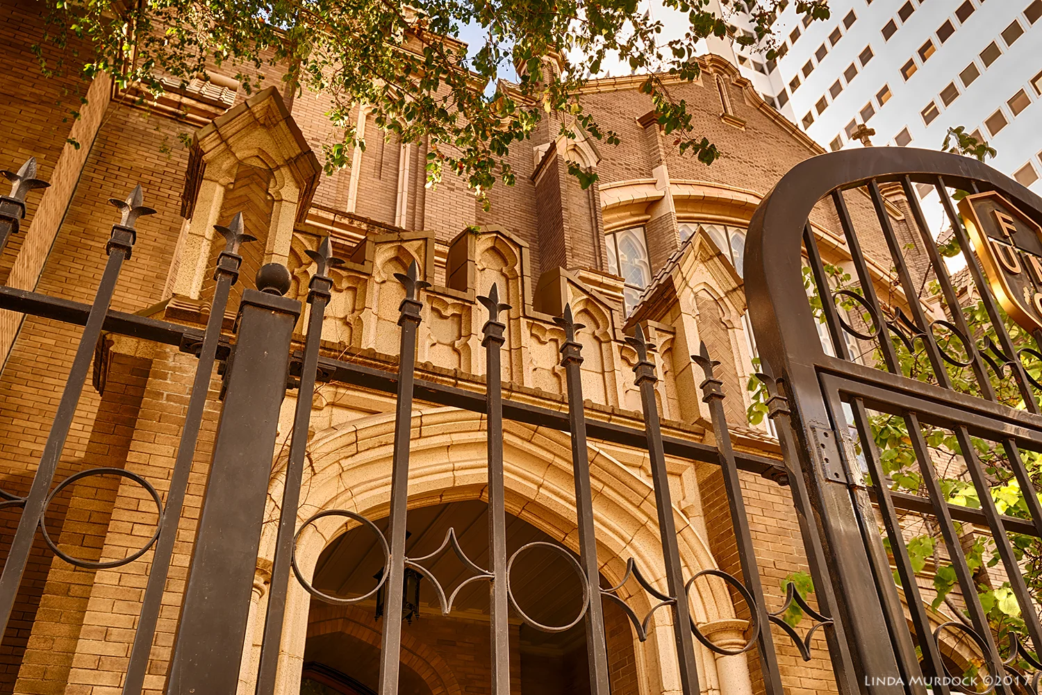 The church was built in 1910 in what was then the suburbs of downtown Houston Nikon D810 with Tamron 15-30 f/2.8 ~ ISO 64 f/13 at 30mm HDR; tripod