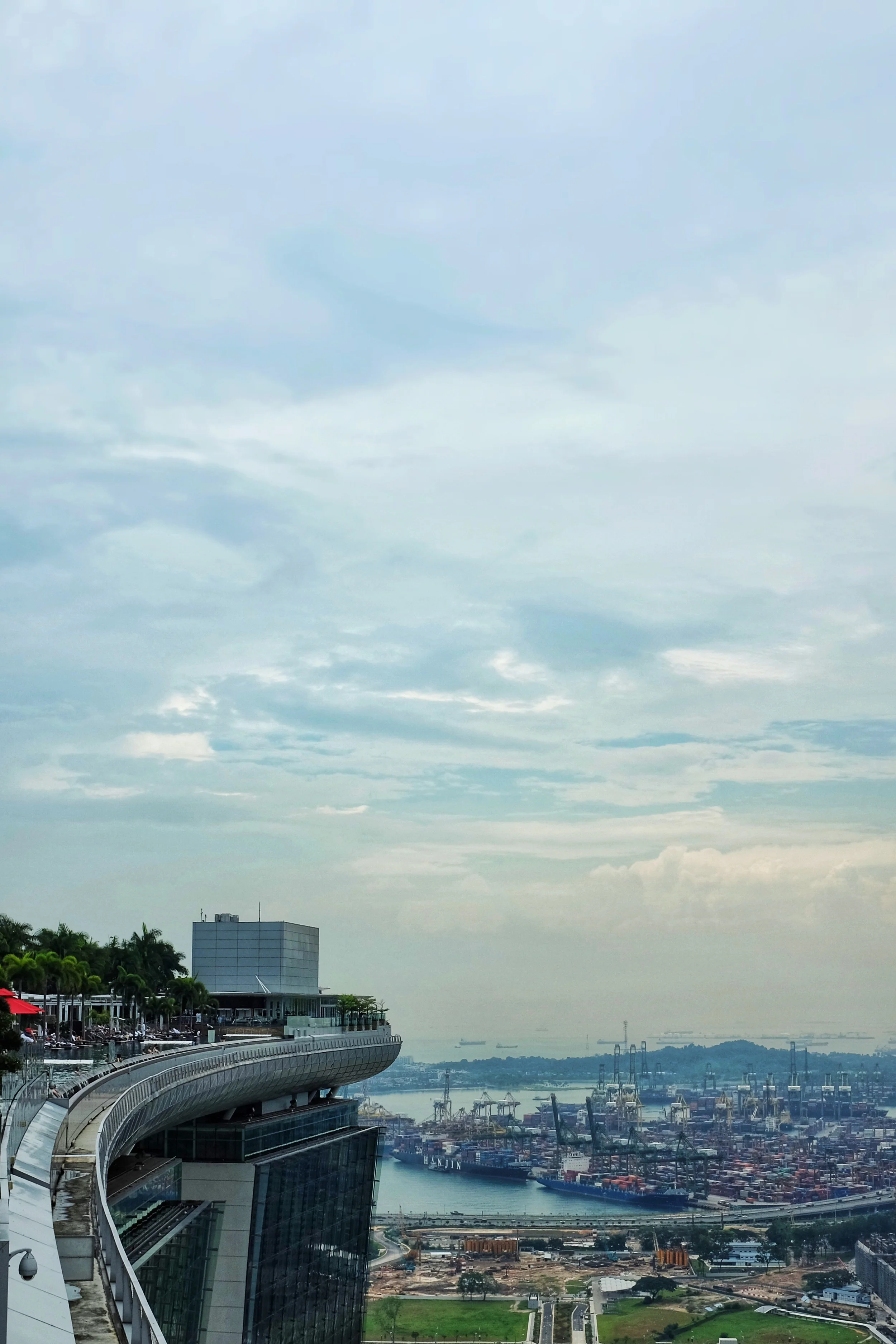 Rooftop pool and Skypark view