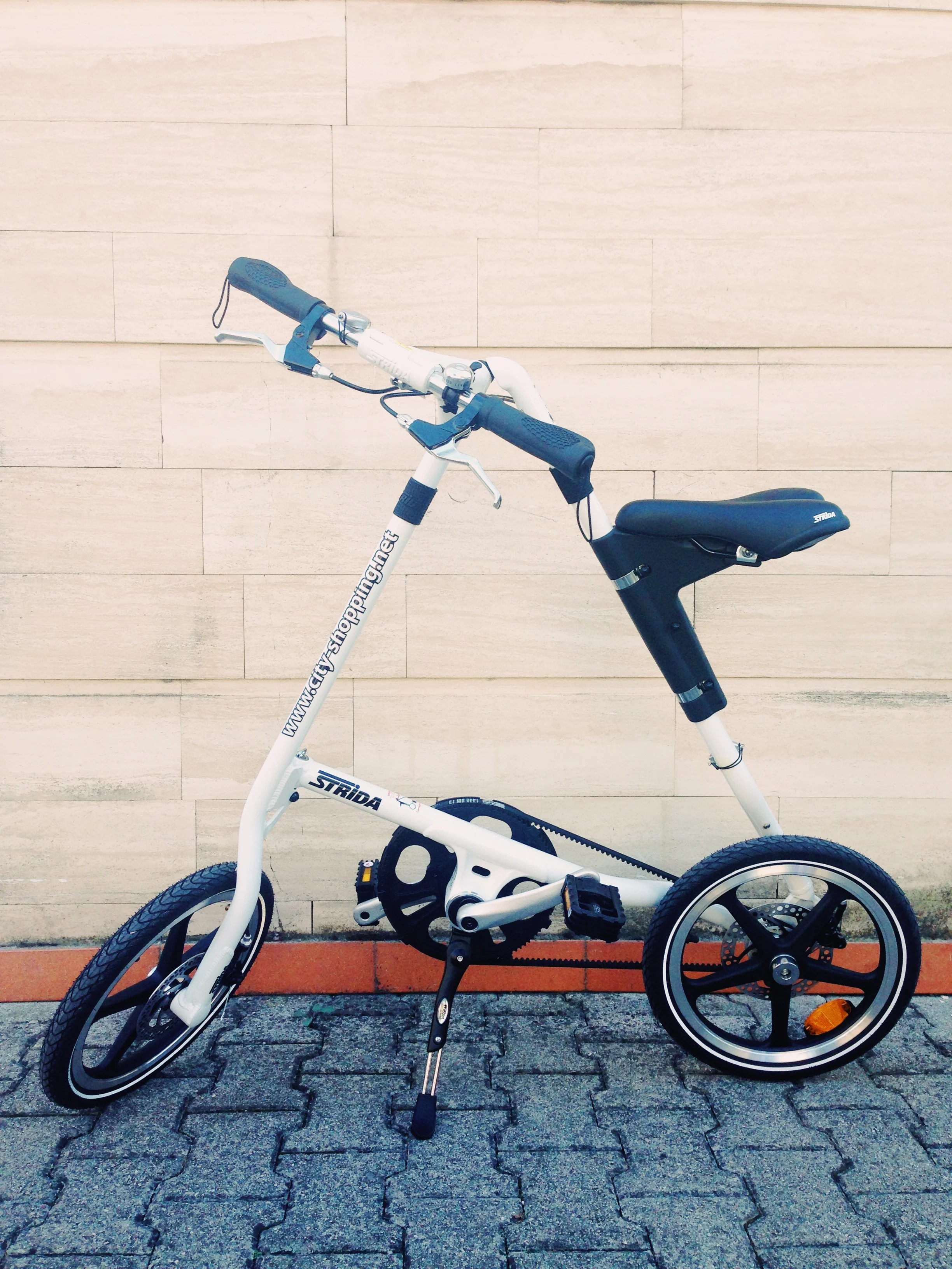Strida bicycle on a boat