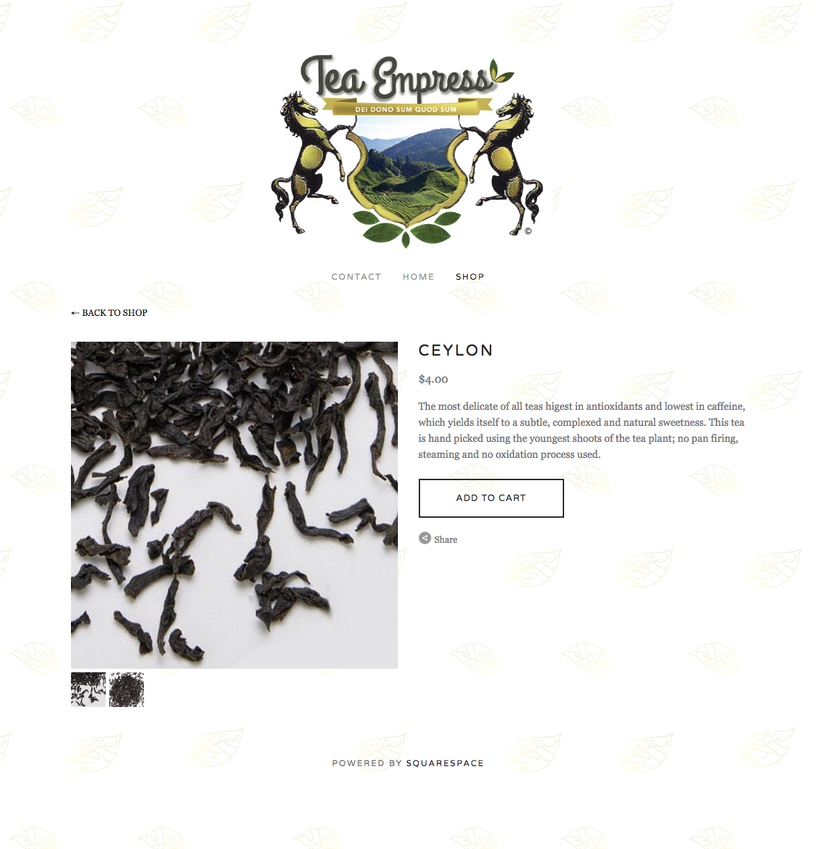 SAMPLE SHOPPING PAGE: