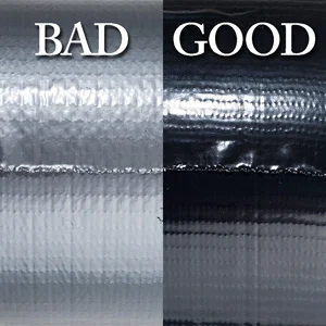 Leave the silver tape for the DIY jobs, the black gaffers tape won't leave a sticky residue on your shiny new equipment.