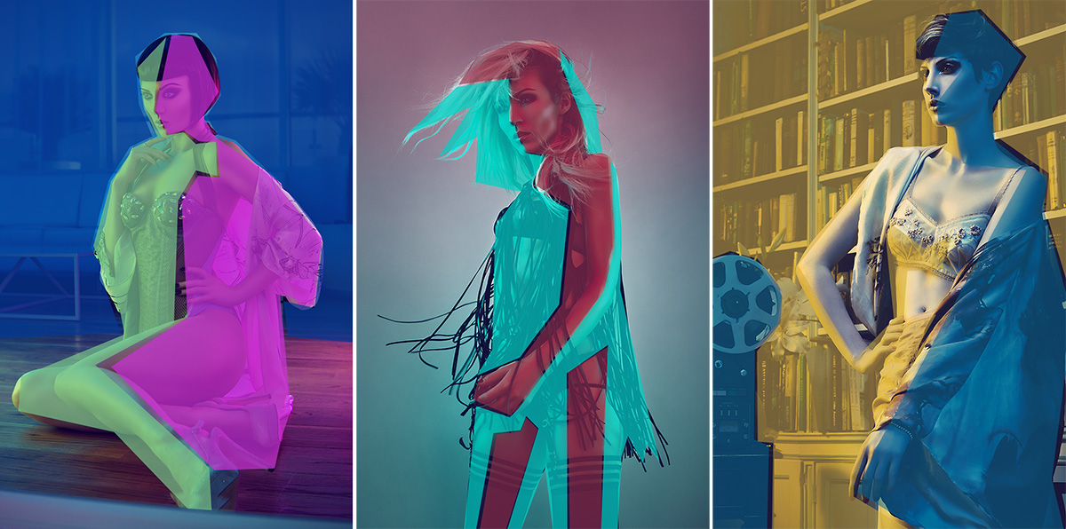 If you look at some of my work, even the most visually complicated lighting is still very clean. I always try to keep my colours clearly separated and as you see in the images above, all of the lighting in my shots is simply separated planes of light.