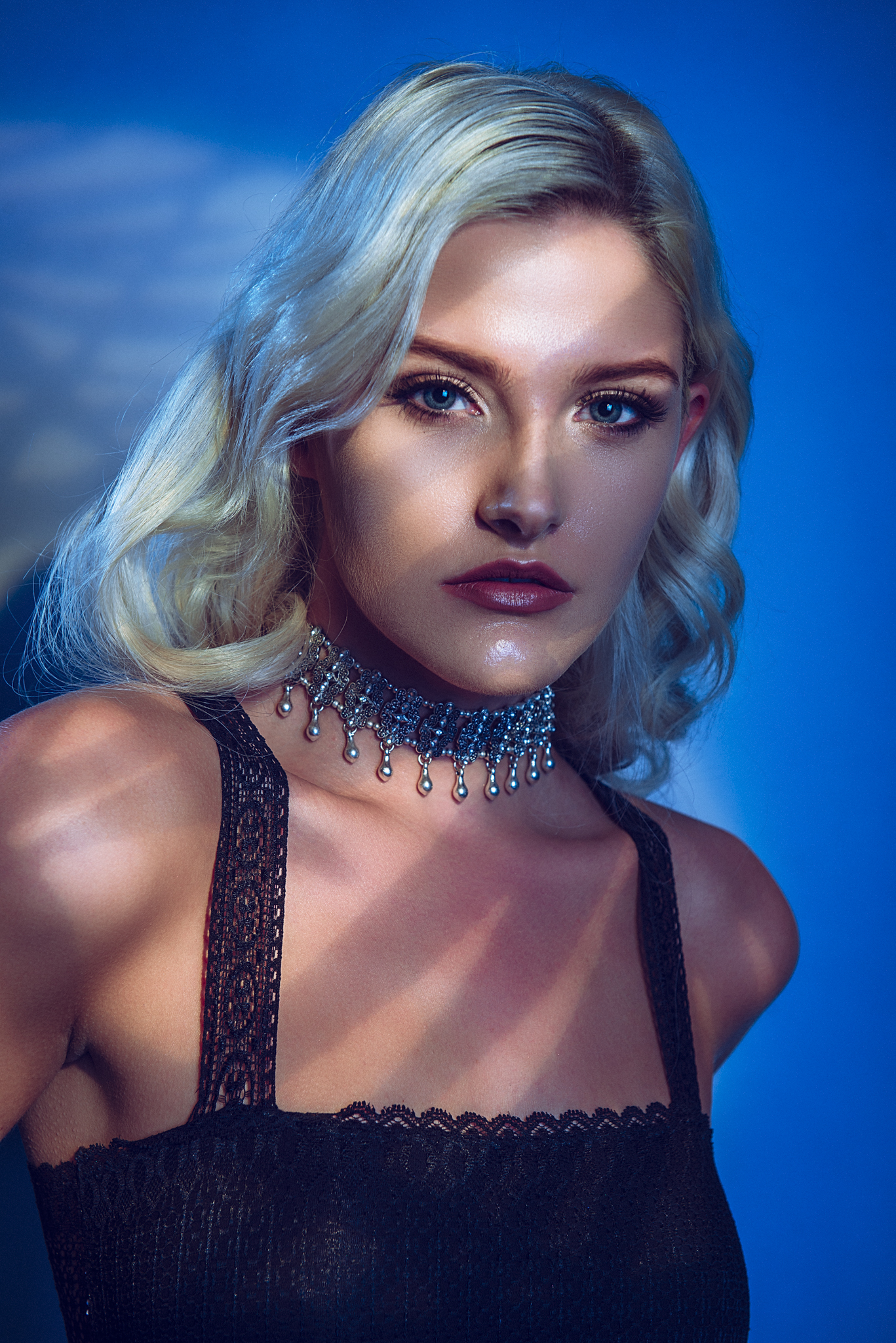 We mixed in some gobos with gels with our first hard and soft lighting setup.