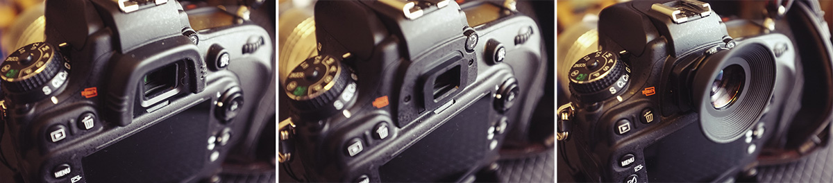 Simply remove your old viewfinder eyecup and replace it with the newer magnifying one.