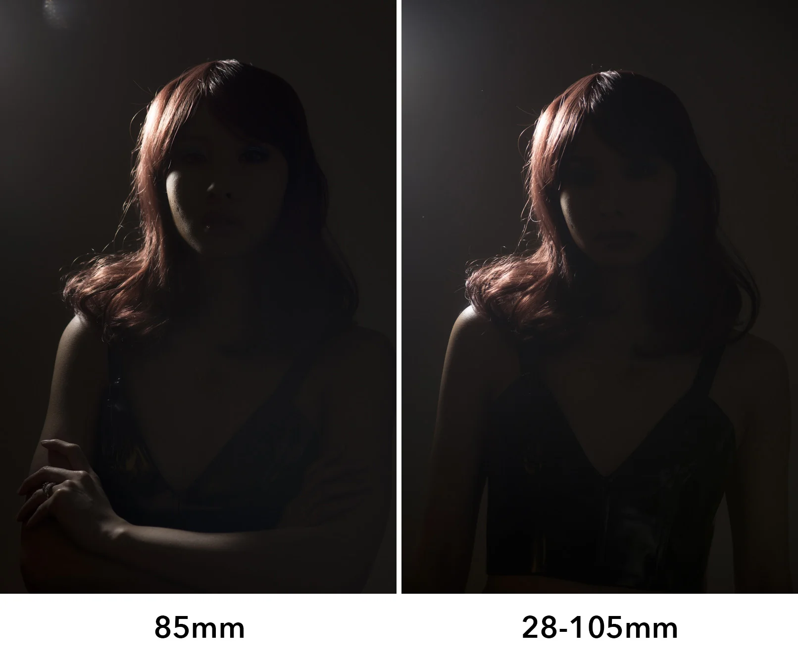 Again with this single hard light pointed straight into camera we see that although we're still getting flare on the prime, it's far less apparent than what we have with the zoom.