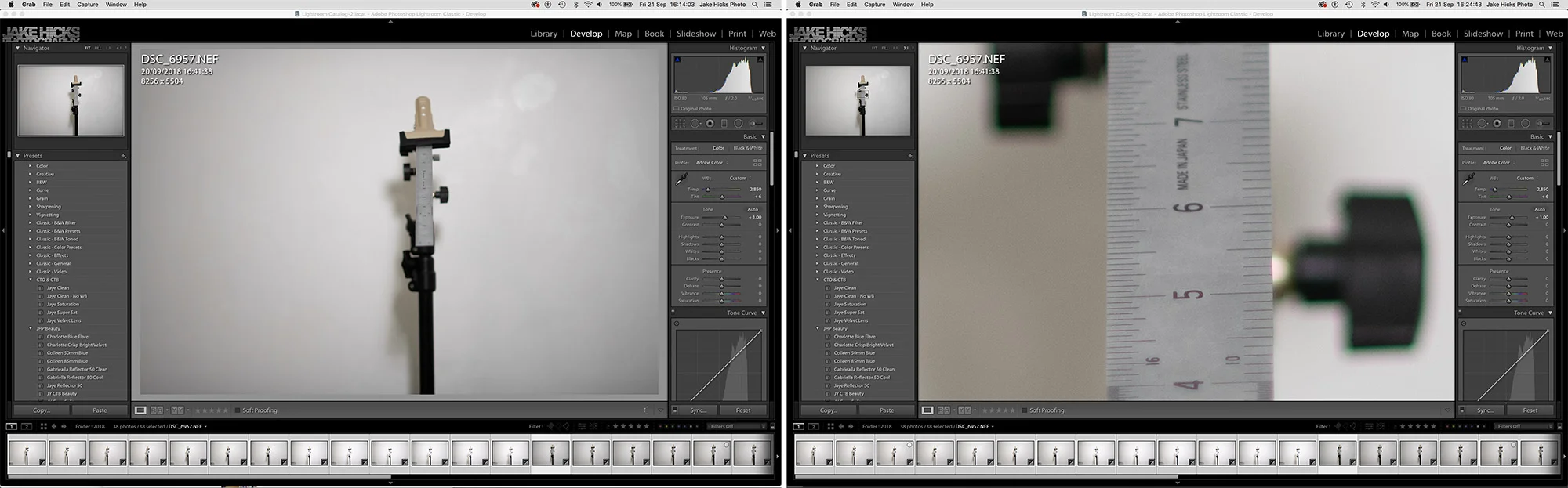 Click to enlarge . Import your files and then zoom in so that the focus area is filling the frame. Now we can check to see how accurate our auto focus is behaving.