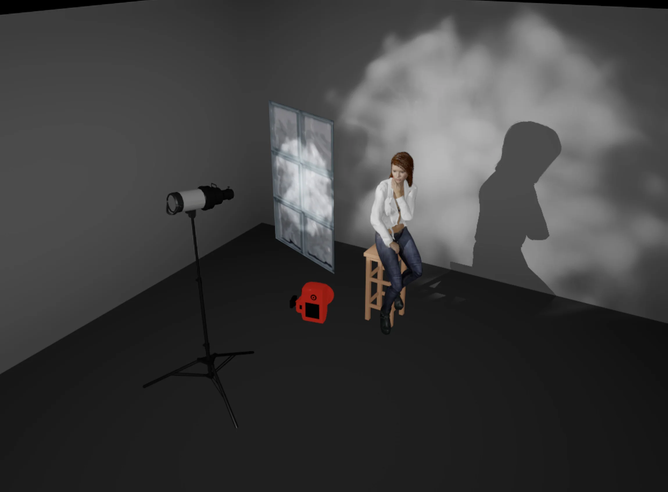 The setup is very simple once the glass wall is made and positioned.