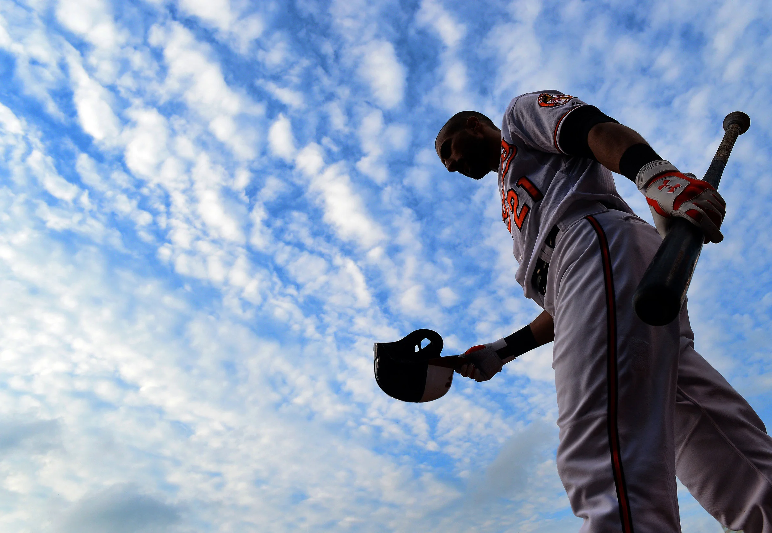 Baltimore Orioles right fielder Nick Markakis prepares for an at-bat on July 31, 2013 in Baltimore, Md.