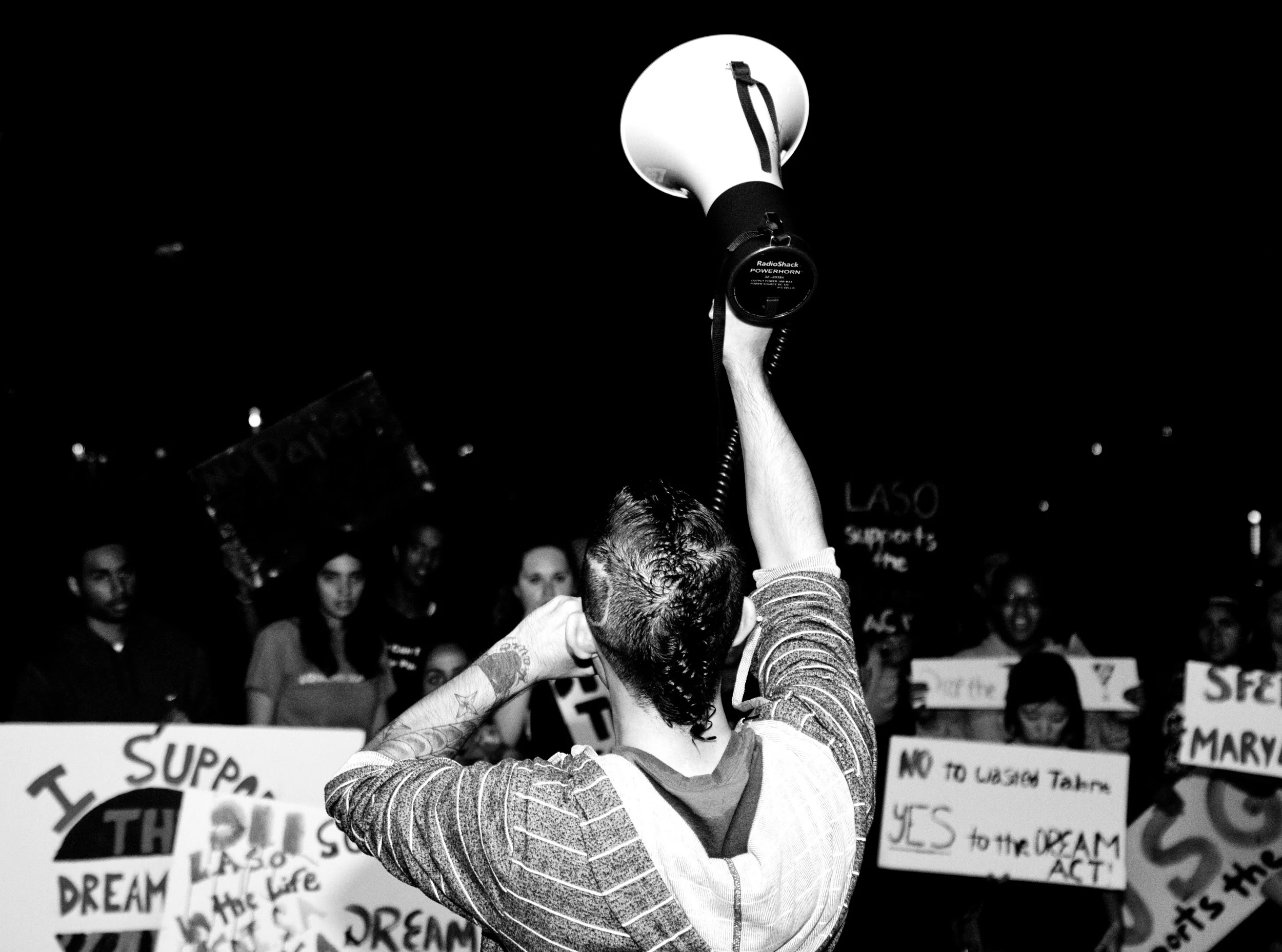 Towson University's Latin American Student Organization rallies for "The Dream Act" legislation on Oct. 2, 2012 in Baltimore, Maryland.
