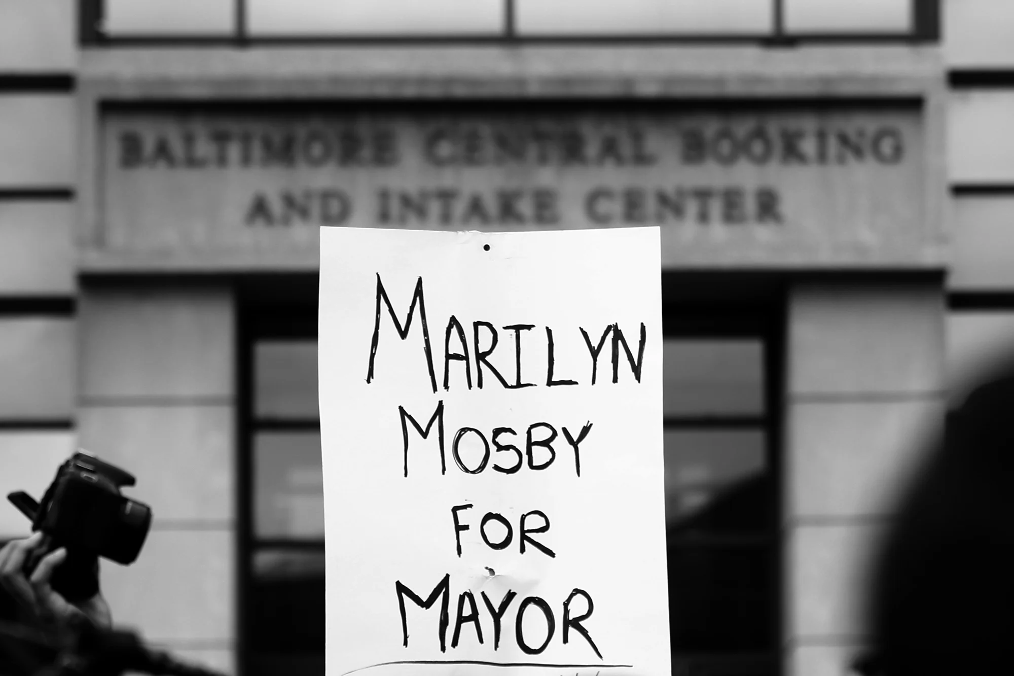 A press conference is held before a march around the Baltimore City Detention Center on 401 E. Eager Street after the announcement that all six officers will be charged following the death of Freddie Gray while he was in police custody, May 1, 2015 in Baltimore, Maryland.