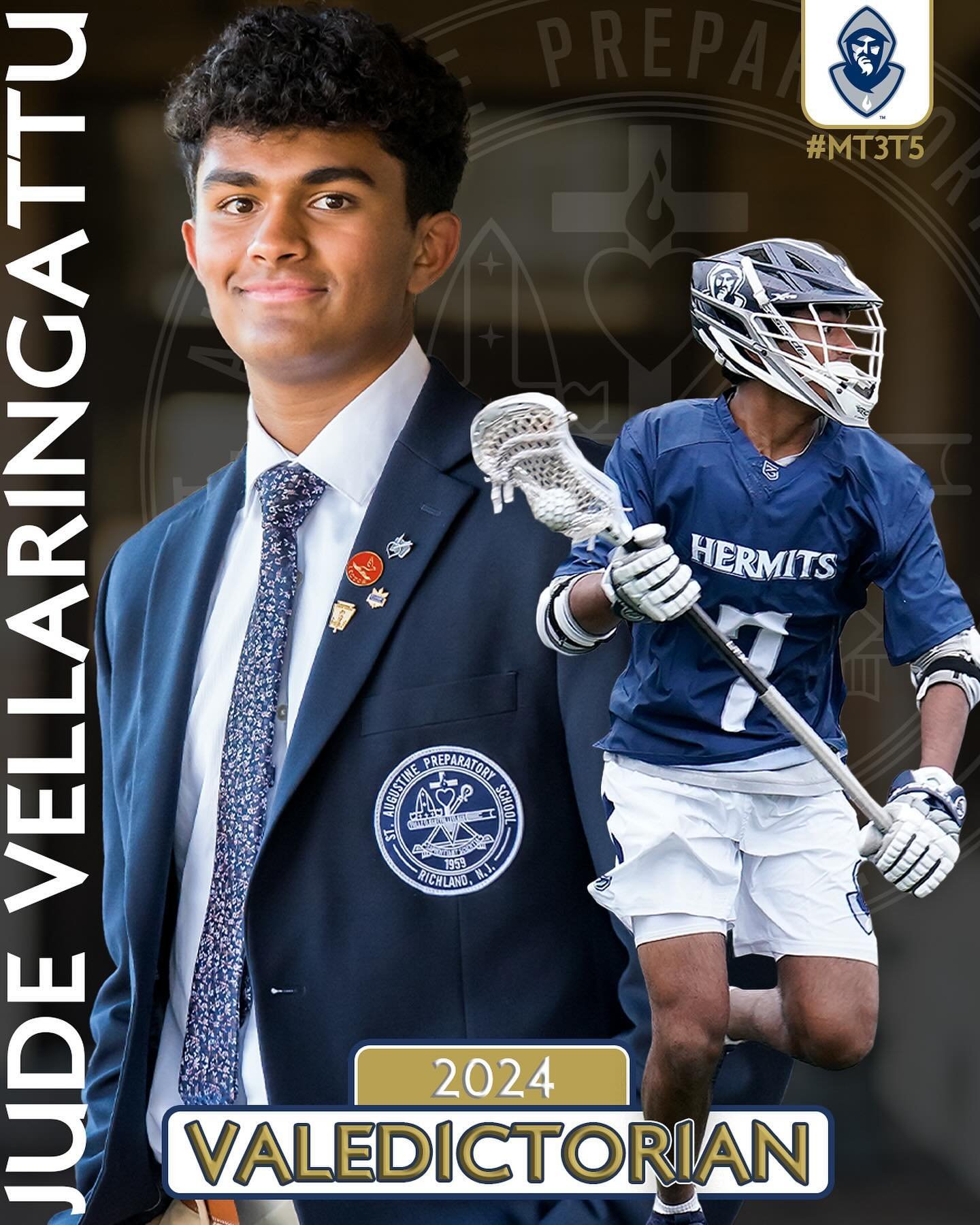 Jude Vellaringattu &lsquo;24 (Medford, NJ) has officially been named the @staugustineprep Class of 2024 Valedictorian!

Jude&rsquo;s elite work ethic in all areas of life have paved the way for this prestigious honor. From the classroom to the field 