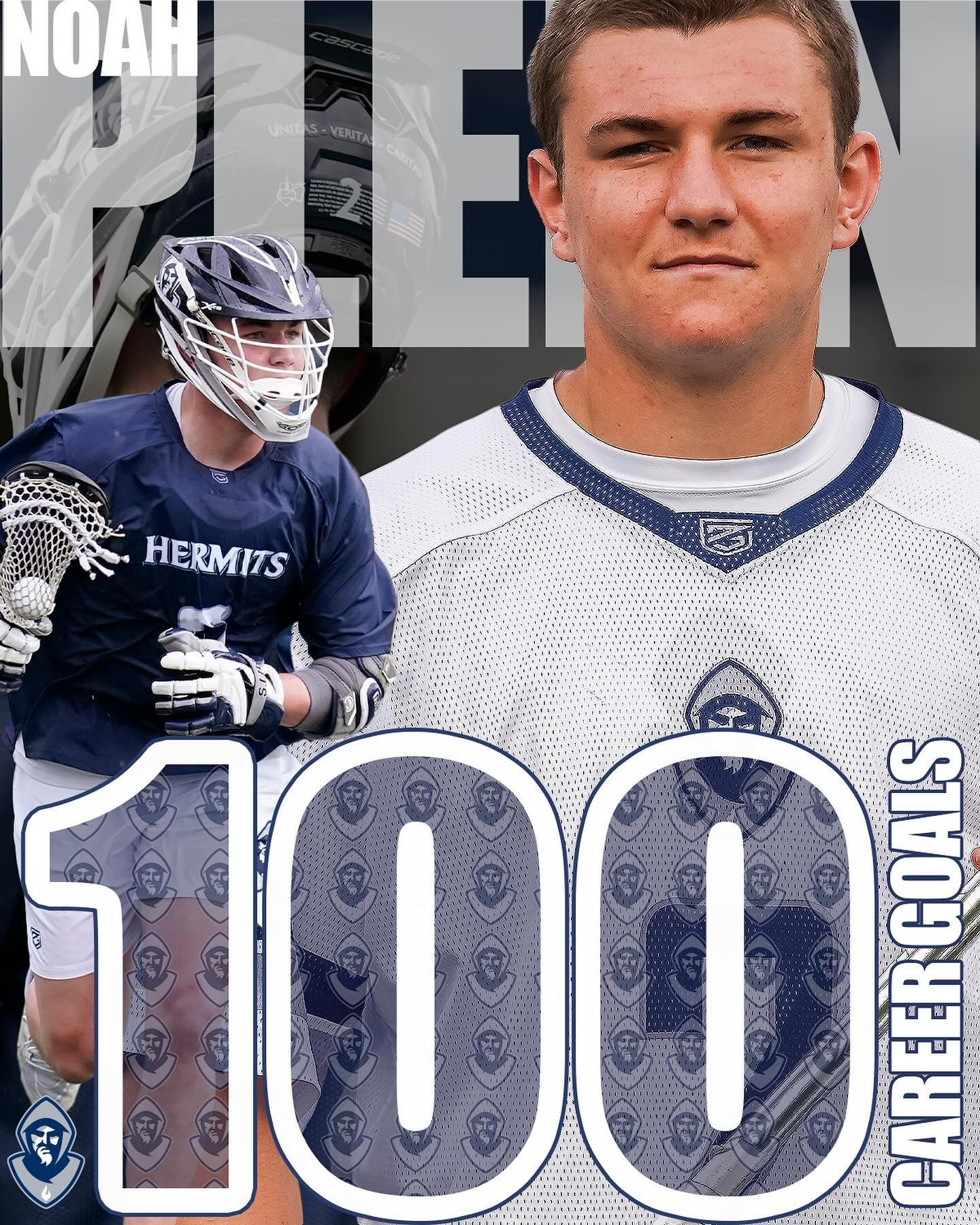 𝟭𝟬𝟬➡️𝟭𝟬𝟭➡️𝟭𝟬𝟮➡️𝟭𝟬𝟯

Big congrats to Noah Plenn on becoming just the 9th player in #HermitsLacrosse history to reach 100 Career Goals! 

👉 𝙎𝙒𝙄𝙋𝙀 𝙏𝙊 𝙎𝙀𝙀 𝙏𝙃𝙀 𝙁𝙐𝙇𝙇 𝙇𝙄𝙎𝙏