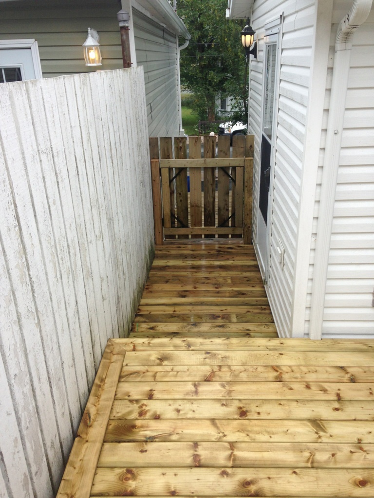 Replaced an existing wooden walkway