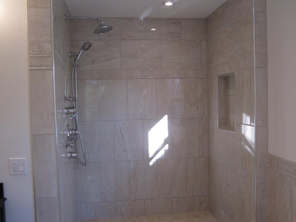 Custom tiled shower