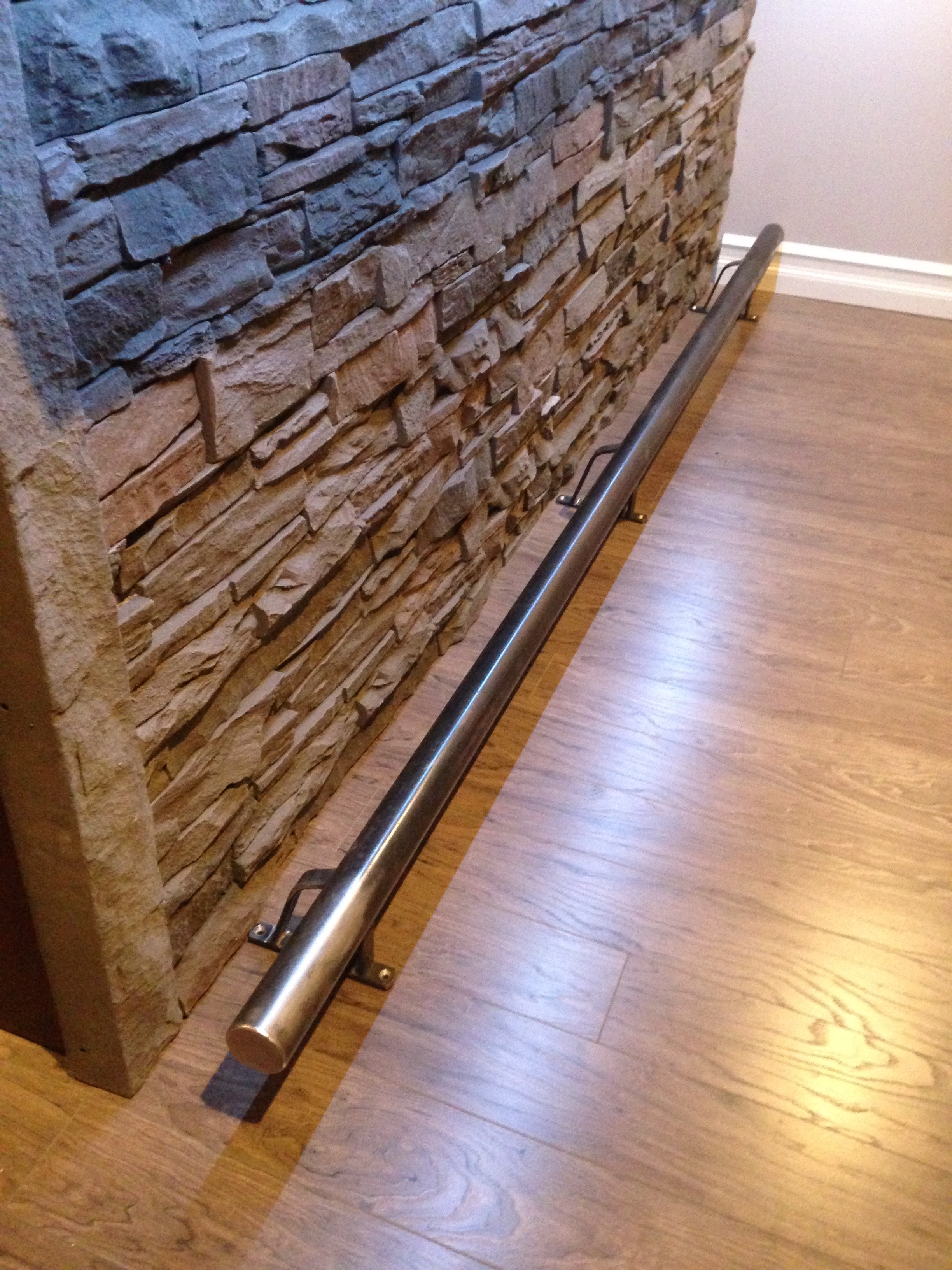 Stone and custom rail