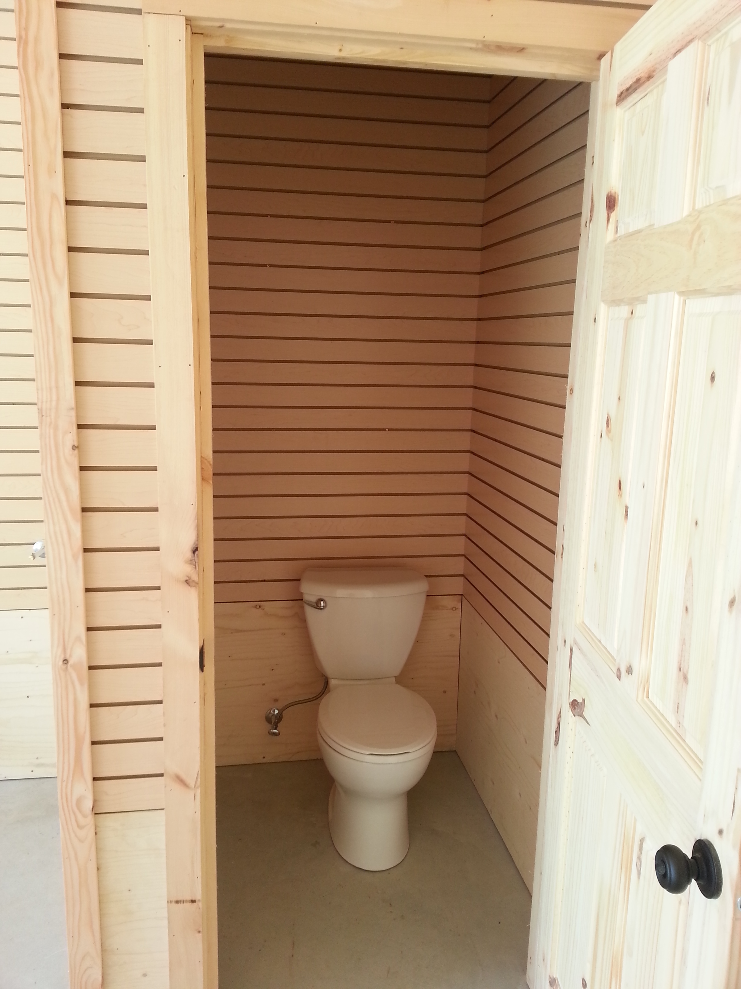 Toilet installed in water closet