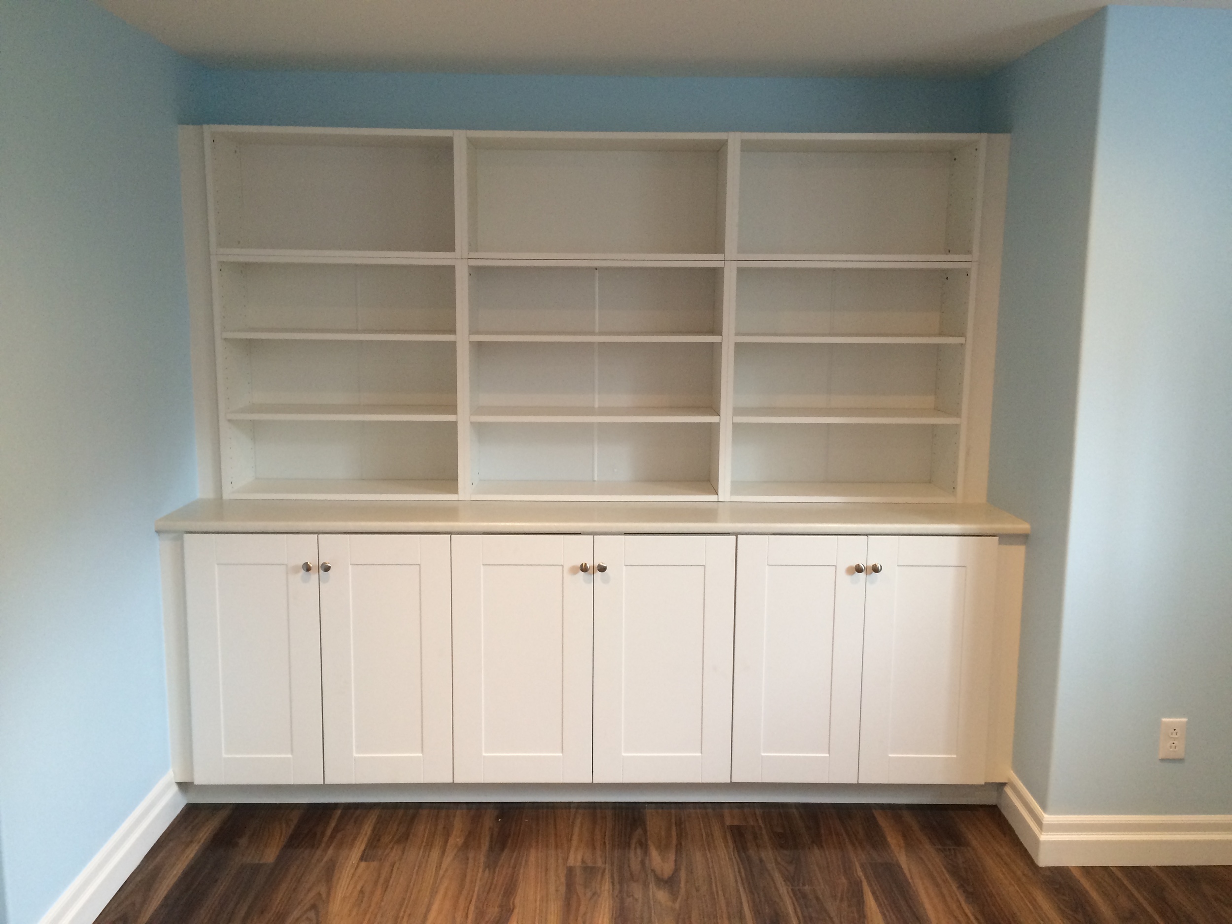 Built-in rec room storage