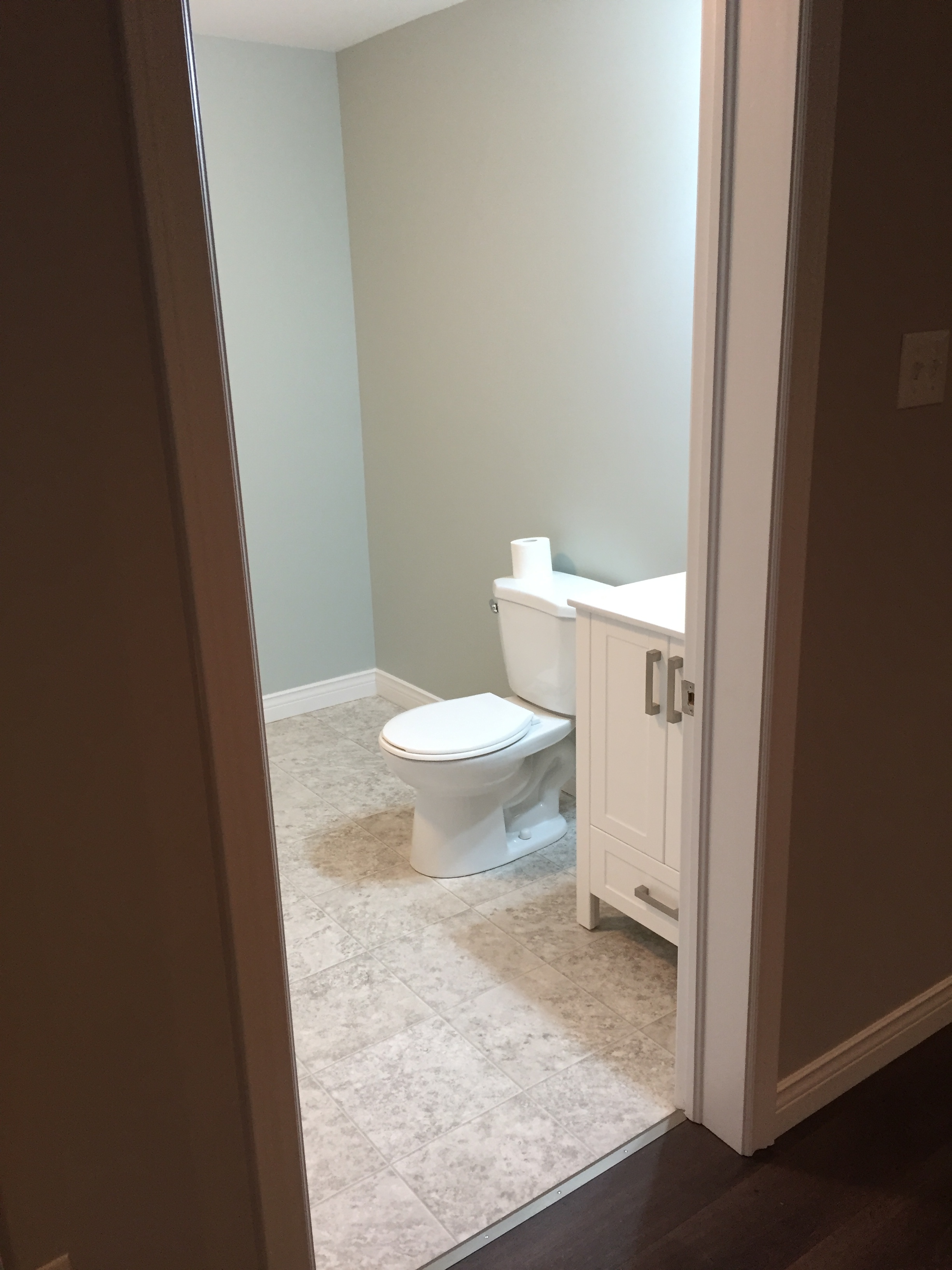 Half bath off rec room.  