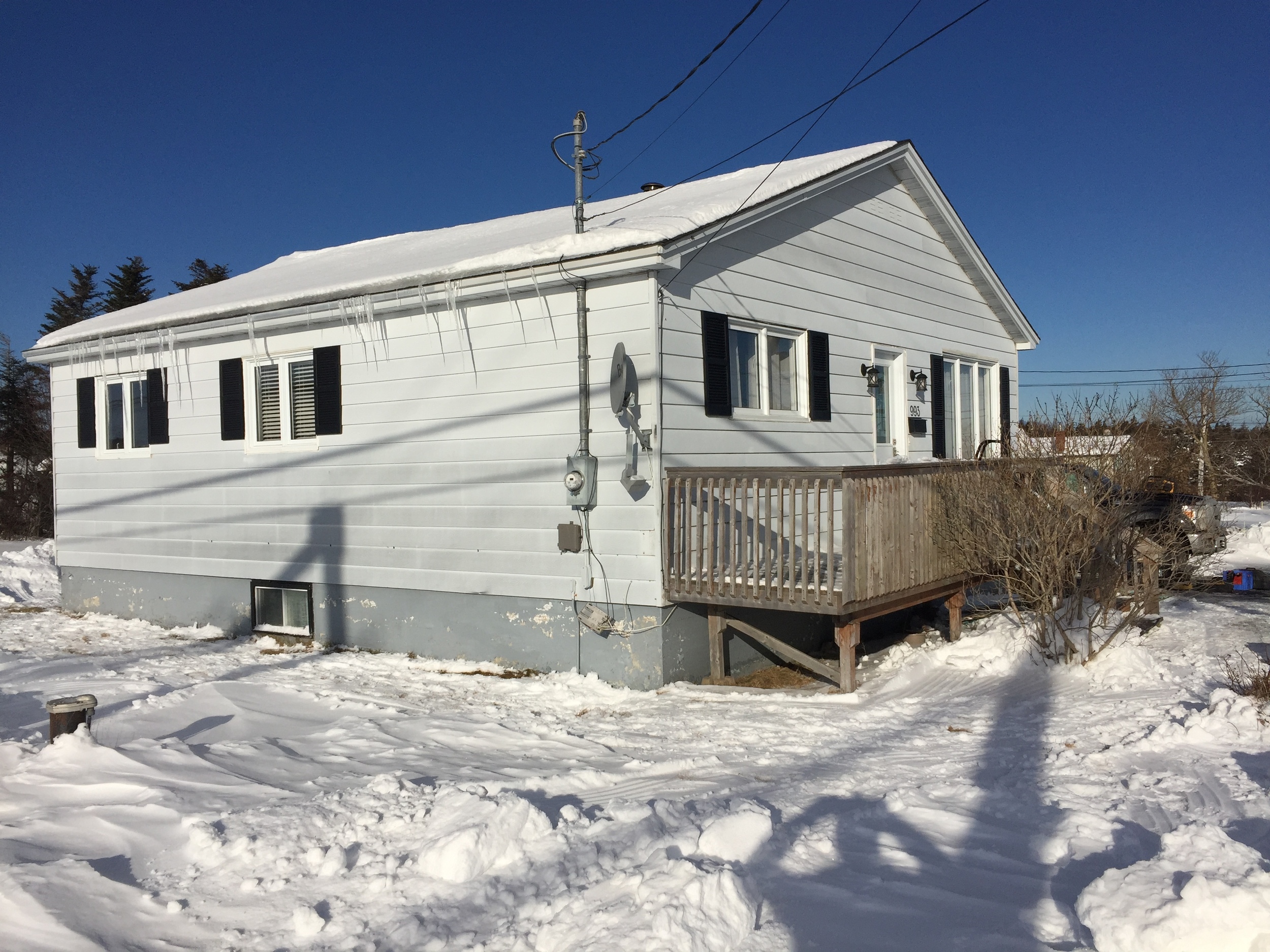 Before - Front deck in need of repair and restricted ventilation in attic