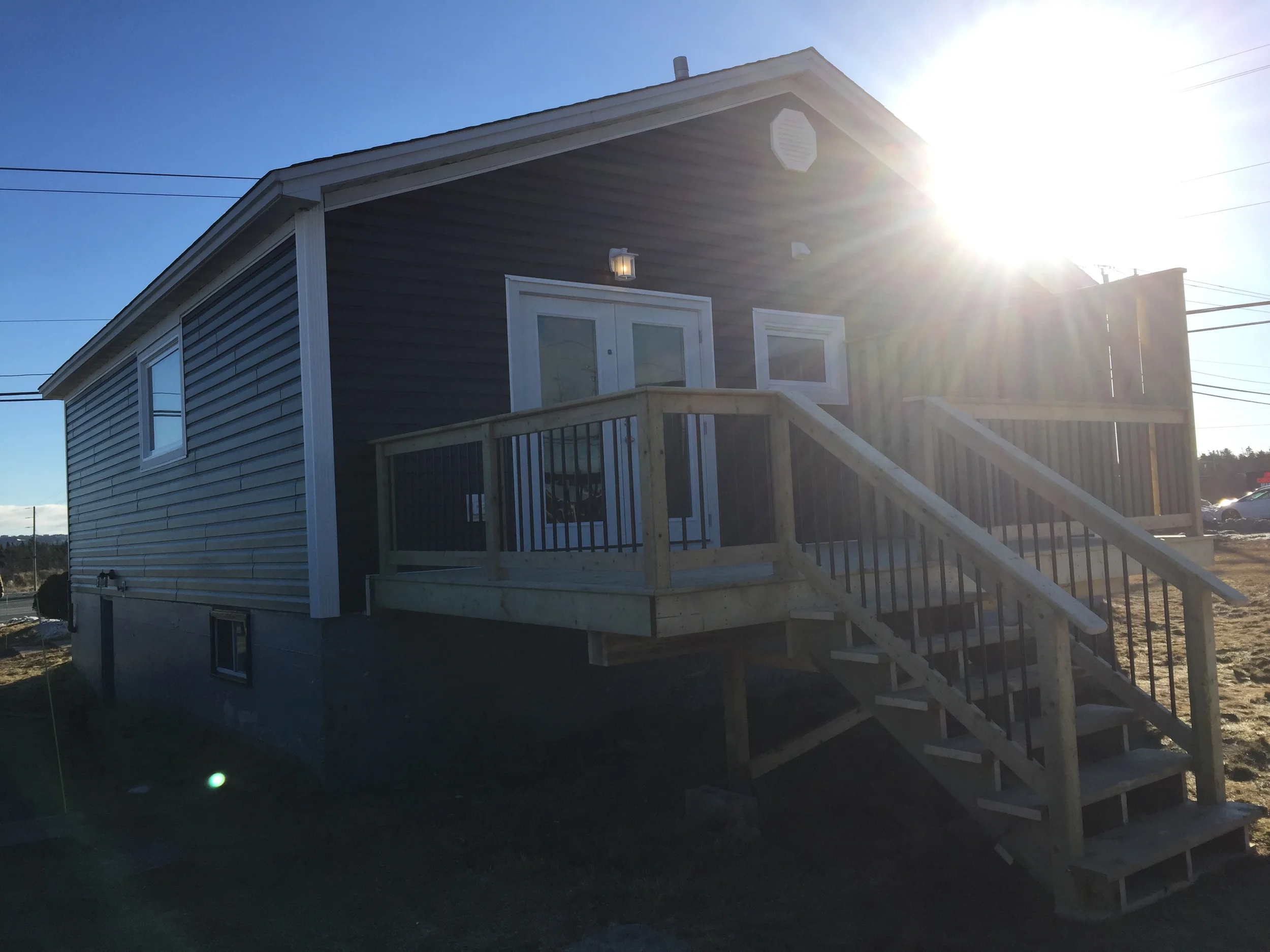 New kitchen window, rear deck and double garden door