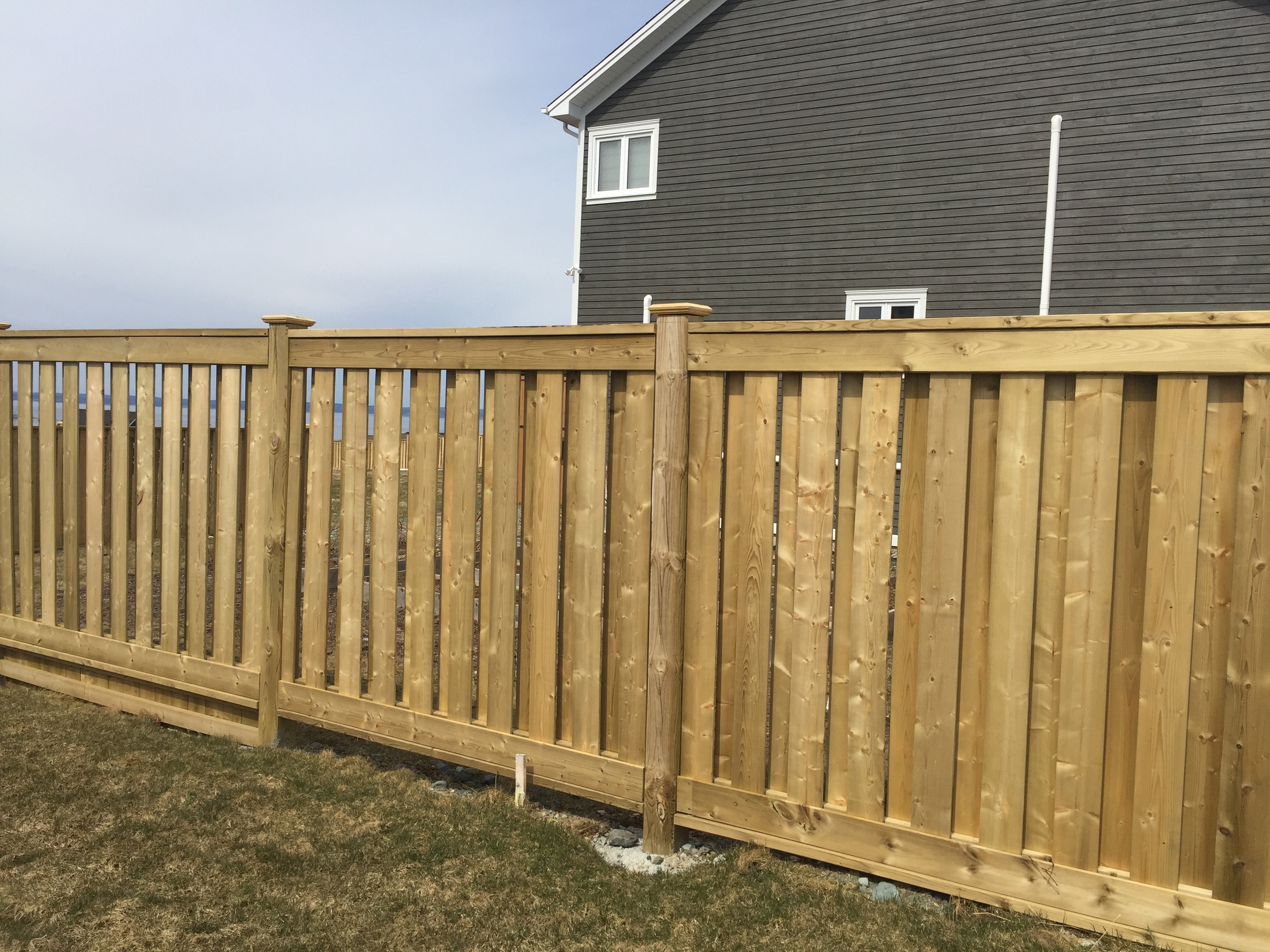 New fence to provide privacy and shelter from the wind. 