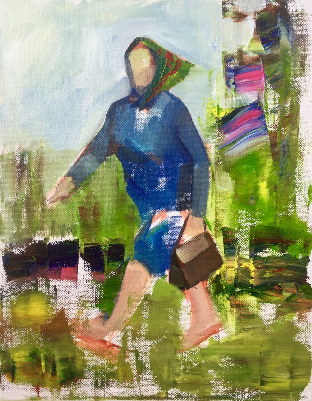 Stride. Oil on canvas. 14x11 inches. 2019.jpg