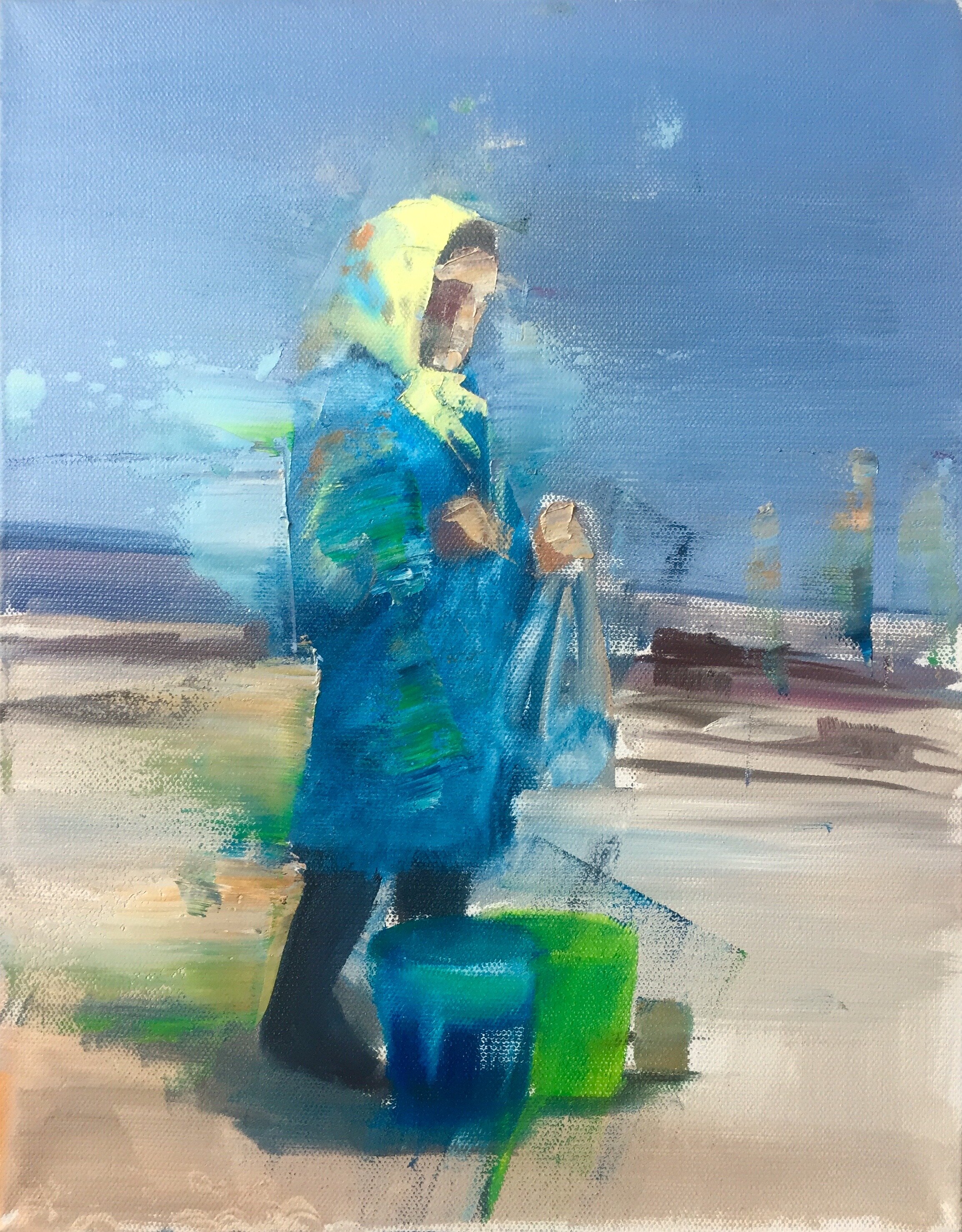 Ostapenko. Roadside Vendor. Oil on canvas. 14x11 inches. 2019.jpeg