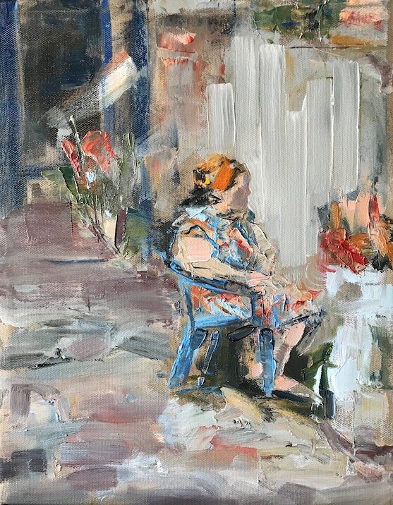 Blue Chair. Oil on canvas. 14x11 inches. 2019.jpeg