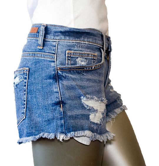 sneak peek mid rise shorts