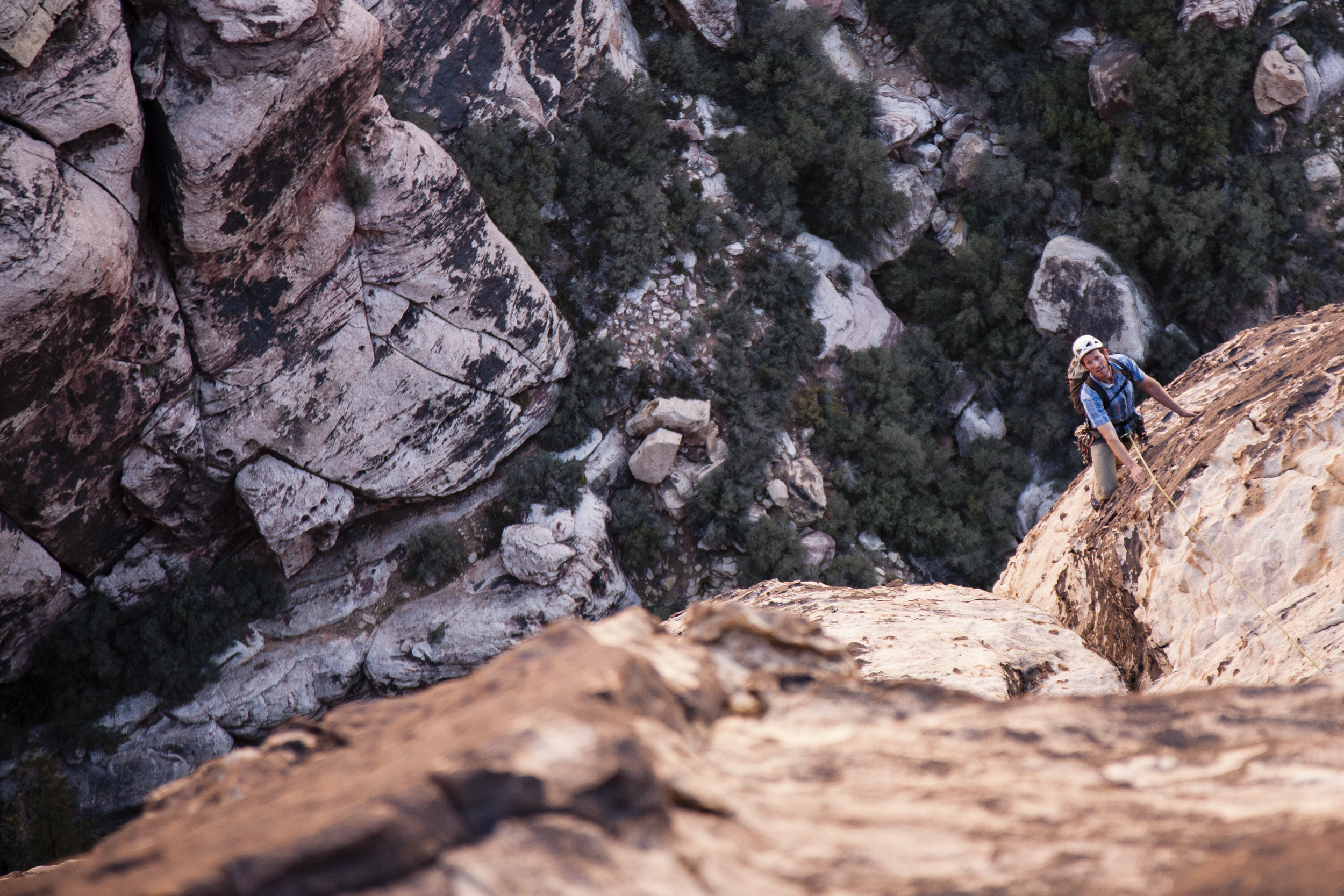 Entering Dark Shadows in Red Rock