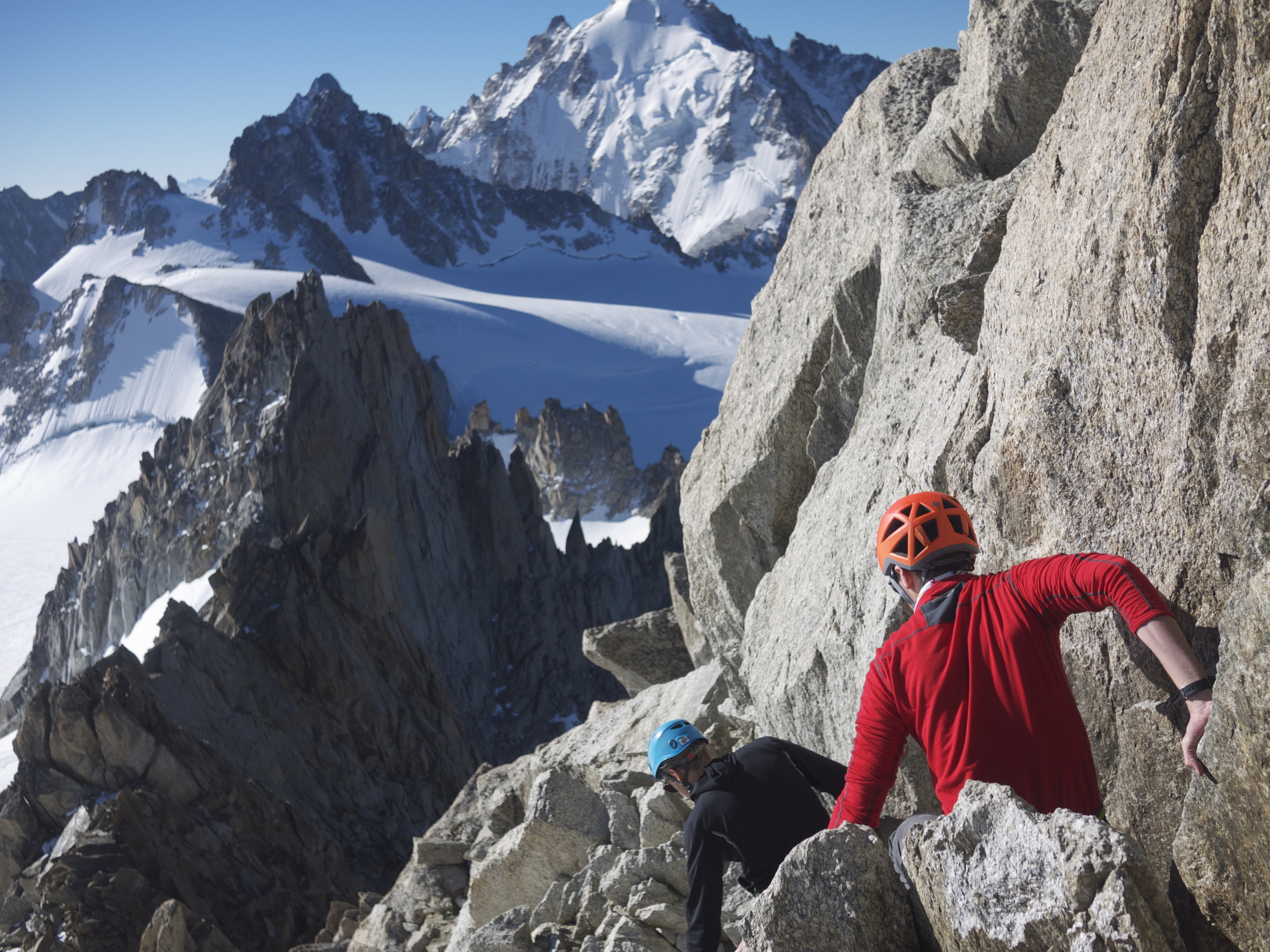 Descending the Aiguille du Tour