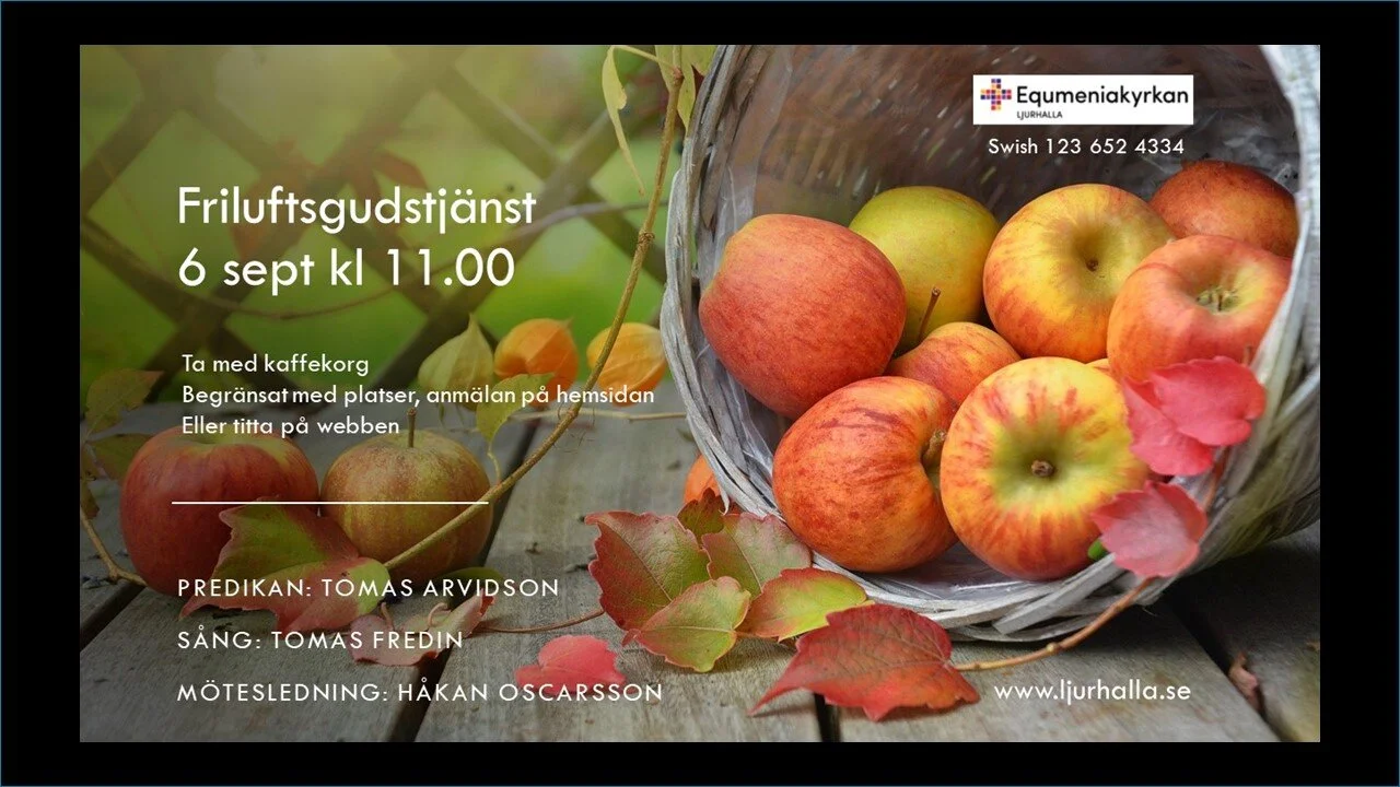 Friluftsgudstjänst 2020-09-06 kl 11.00