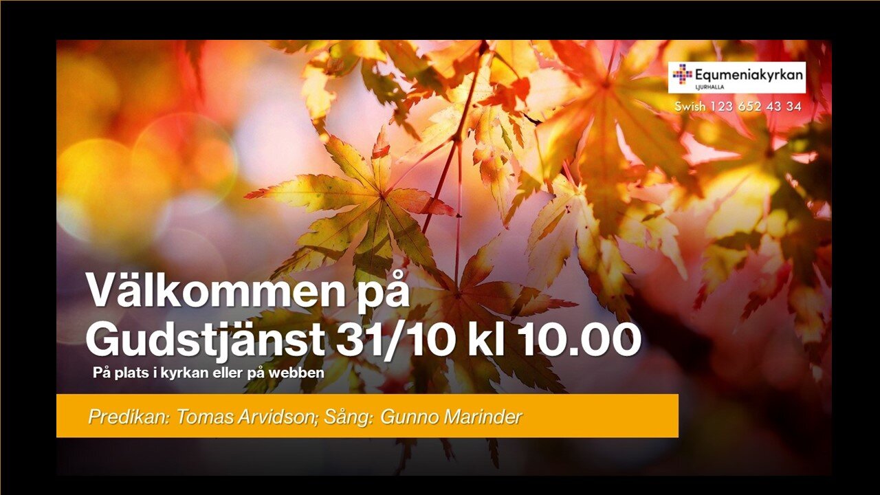 Gudstjänsten 2020-10-31