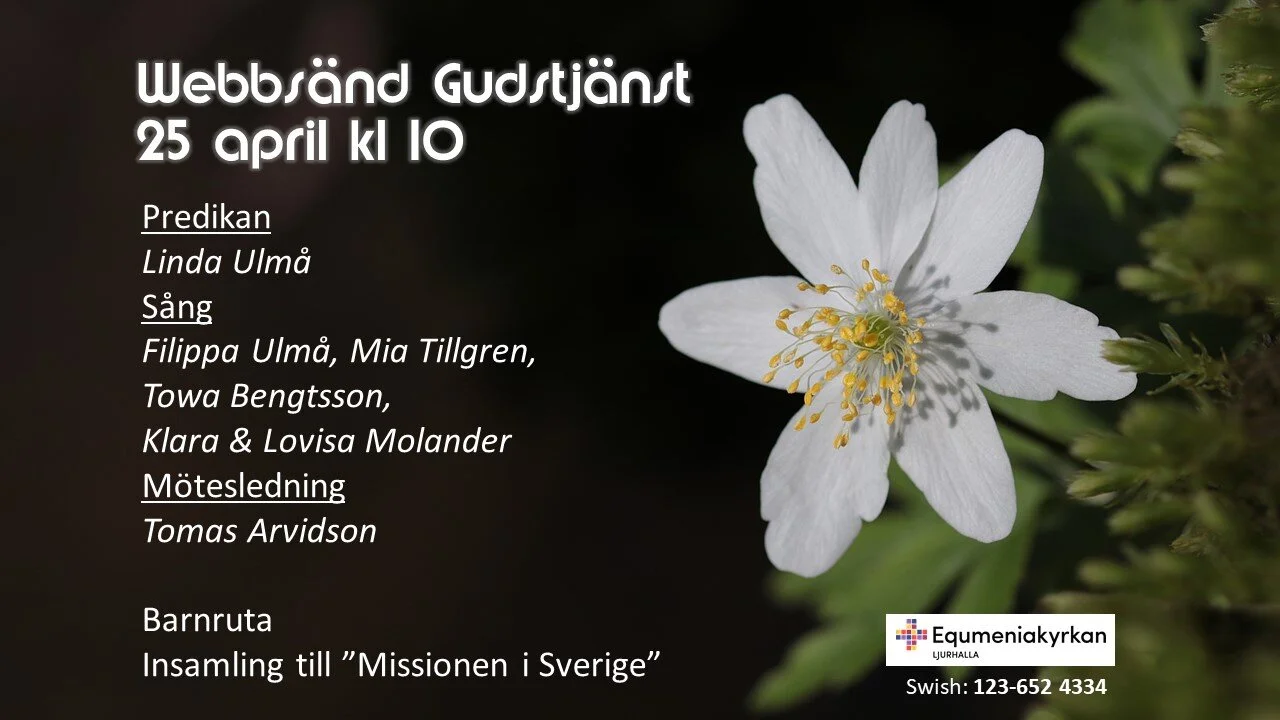 Webbgudstjänst 25 april kl 10