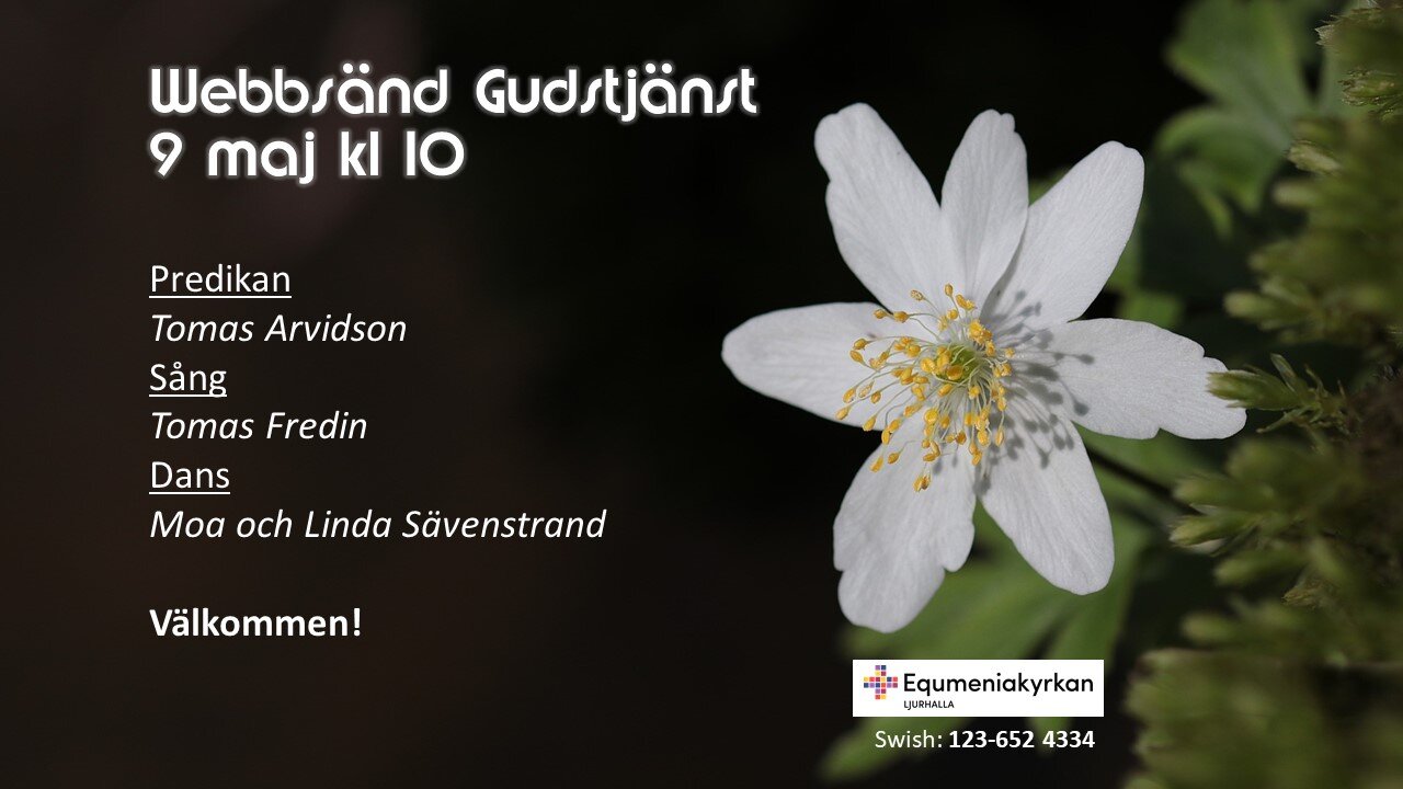 Webbgudstjänst 9 maj kl 10