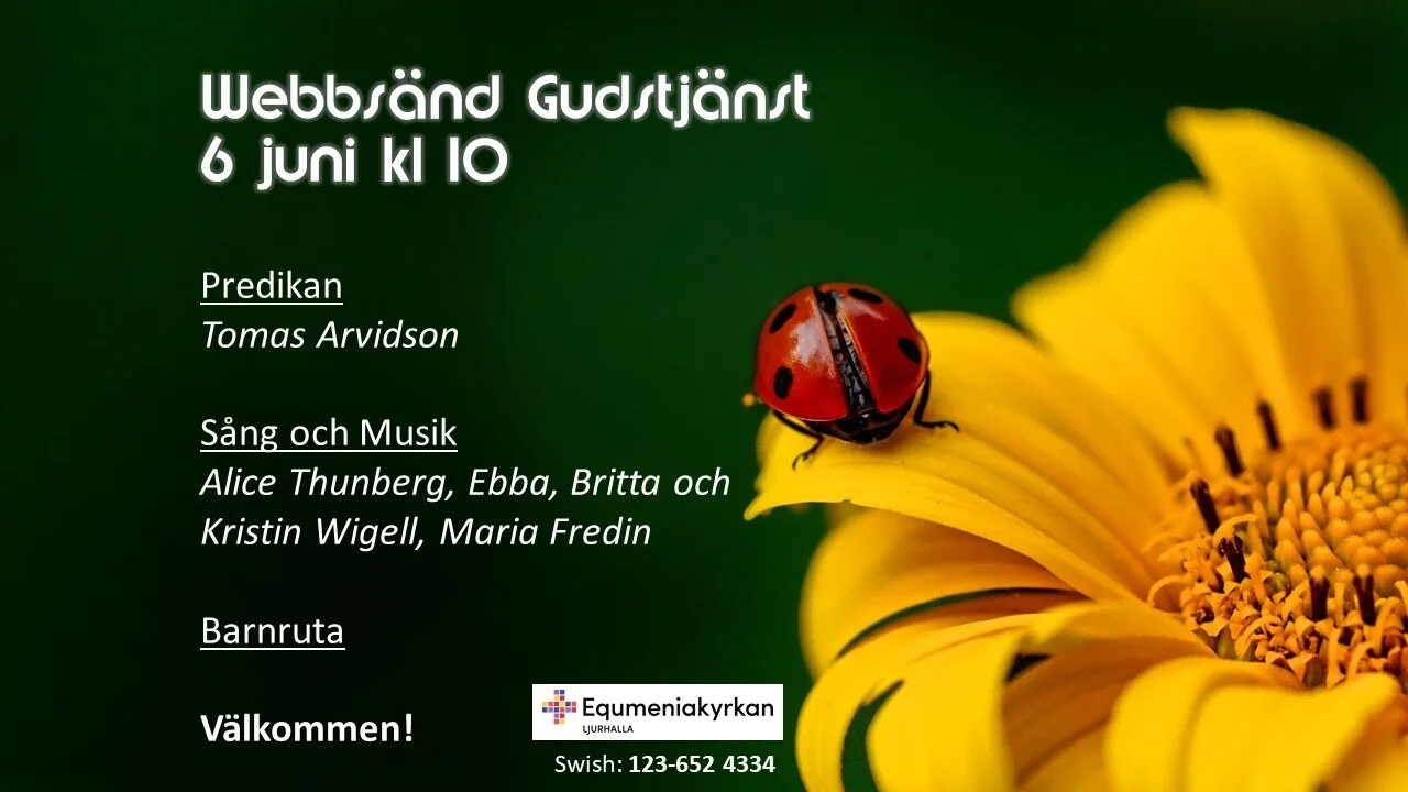 Webbgudstjänst 6 juni kl 10