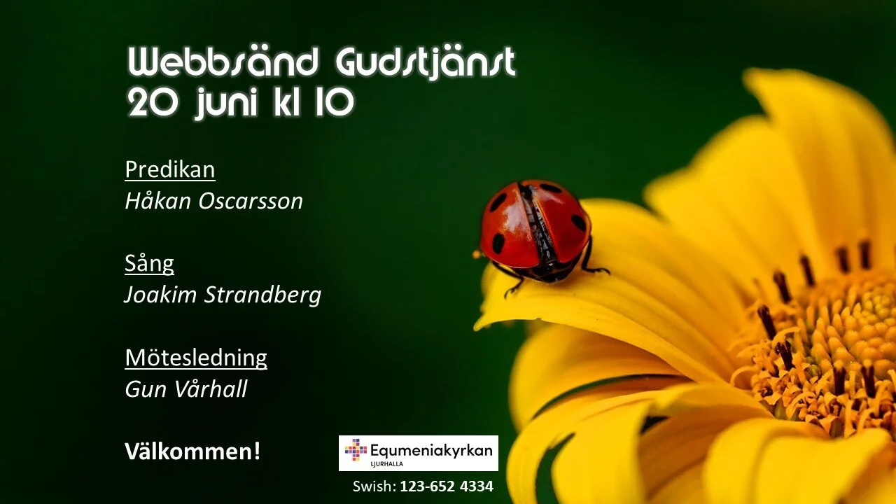 Webbgudstjänst 20 juni kl 10
