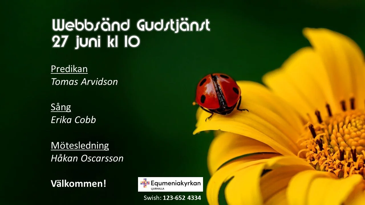 Webbgudstjänst 27 juni kl 10