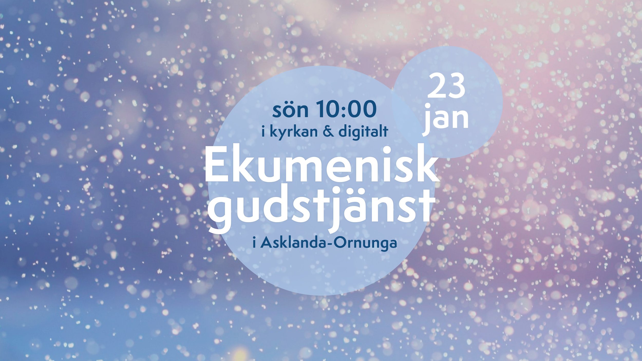 Ekumenisk gudstjänst 23 jan 2022