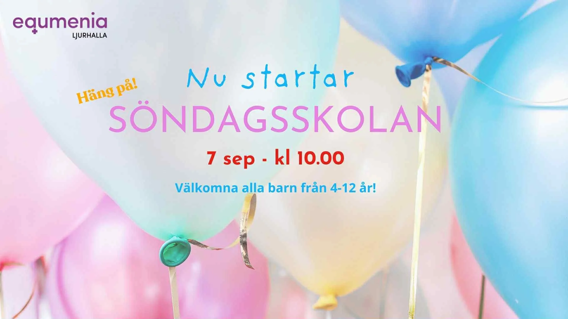 Nu startar Söndagsskolan!