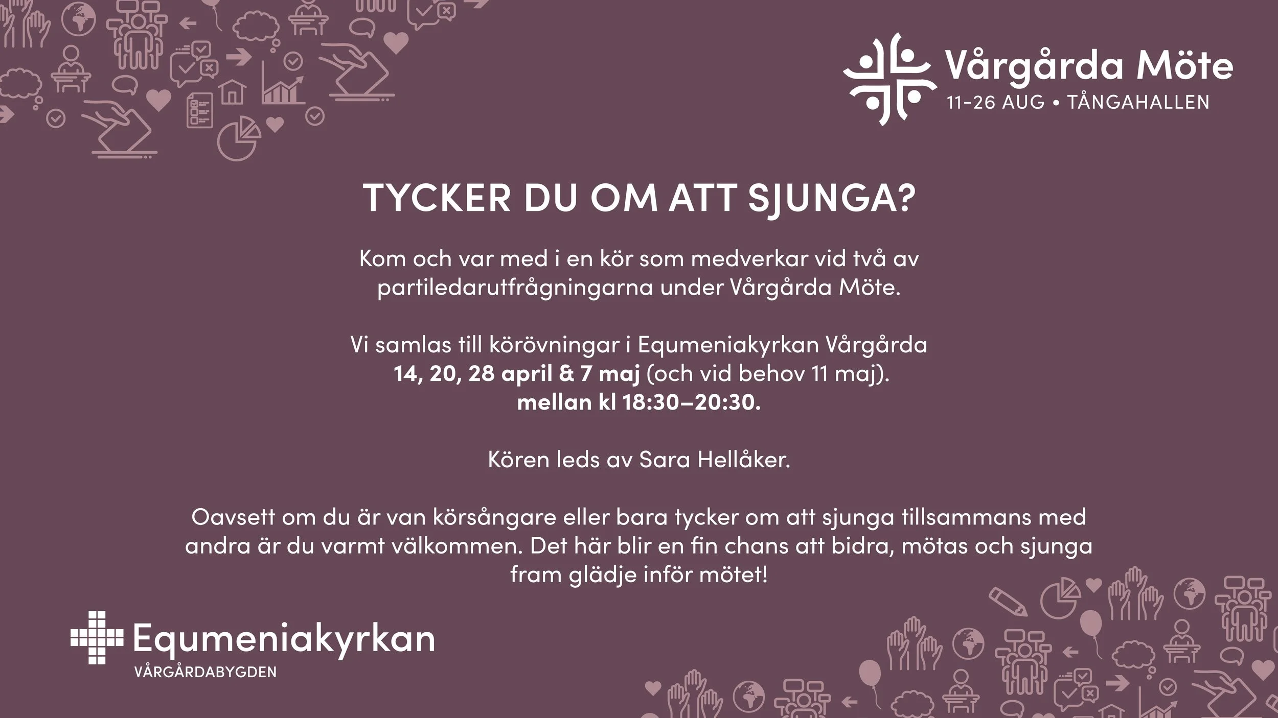 Körövningar inför Vårgårda Möte - i Equmeniakyrkan Vårgårda