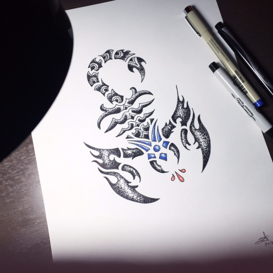 Air Force scorpion tattoo design — studiojeffrey