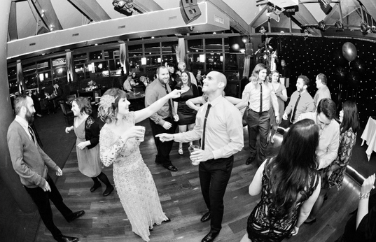 November 2014: Hitting the dance floor at Christi & Ray's wedding - Asbury Park, NJ 