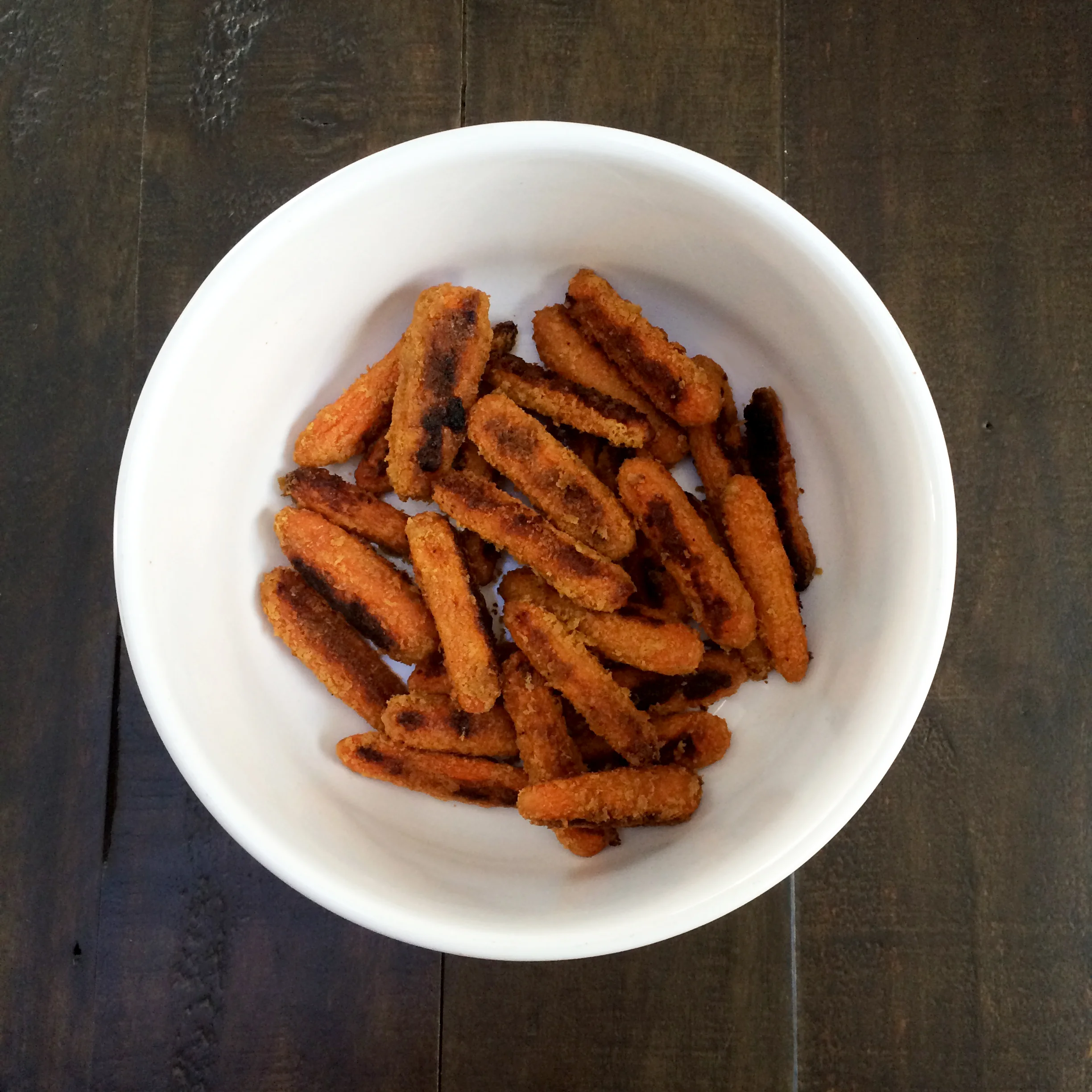 "Cheesy" roasted carrots.