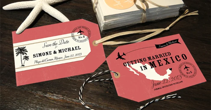 Luggage tag Save the Dates