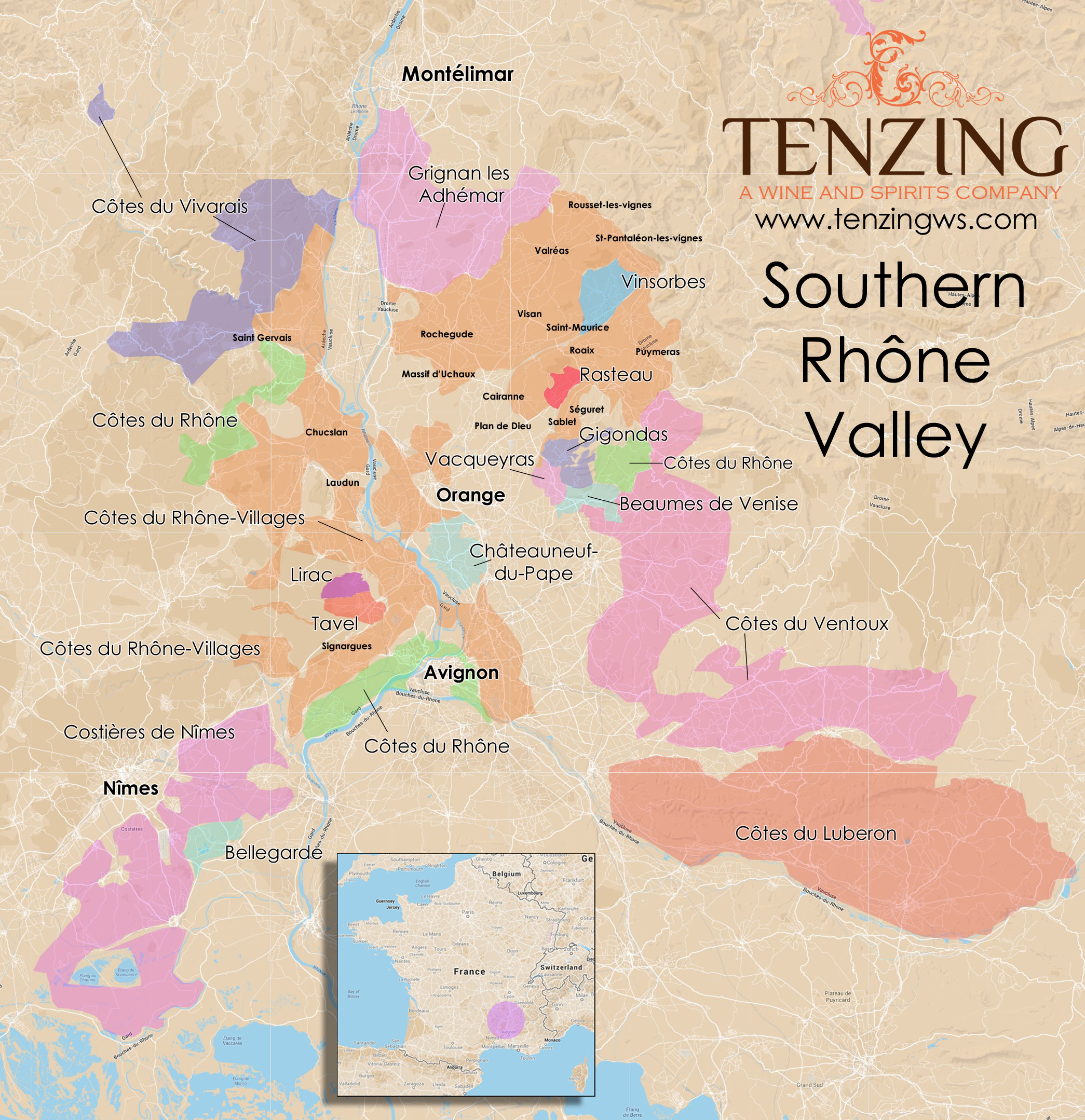 Southern Rhone Map