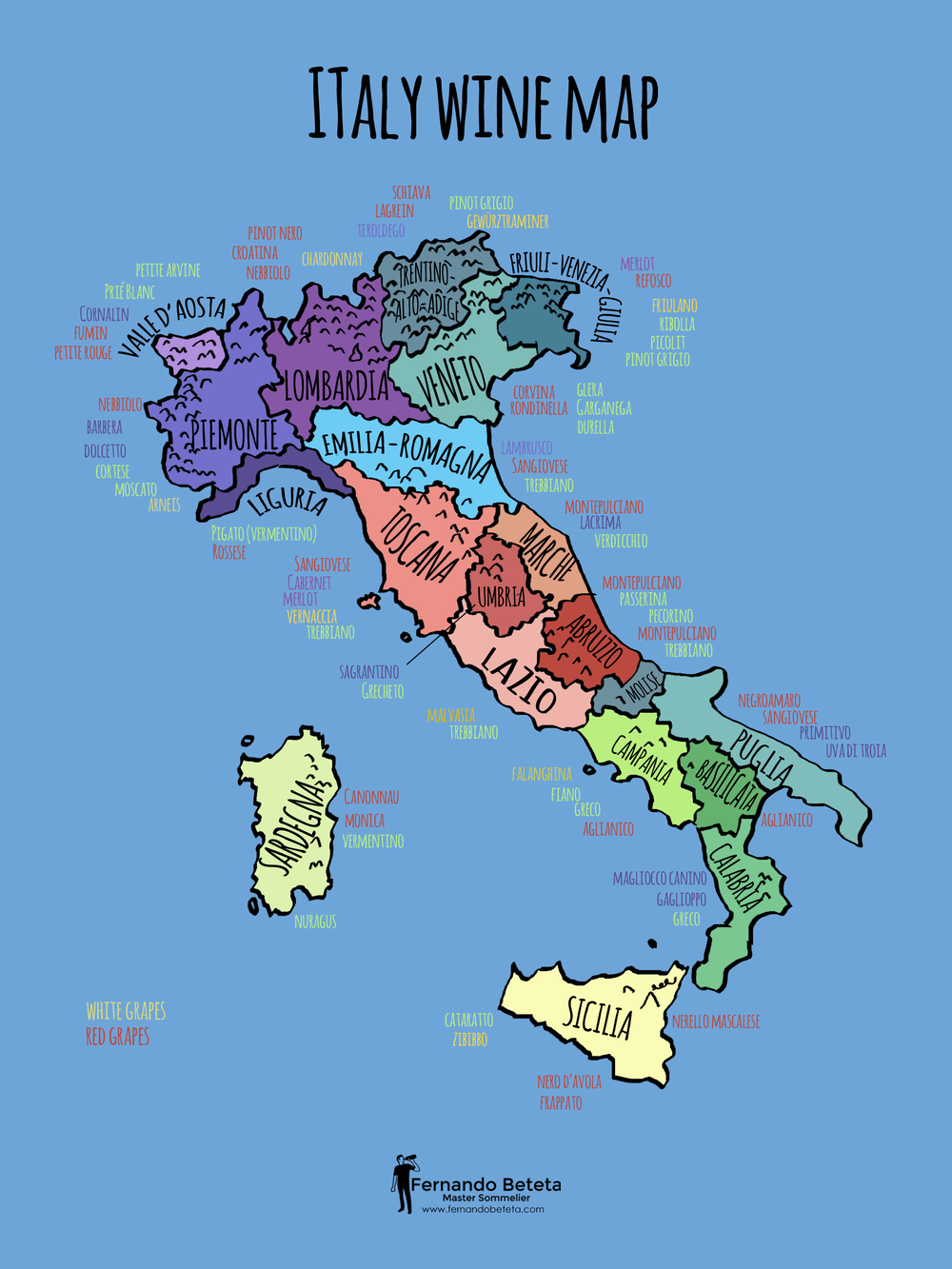 italian map in italian