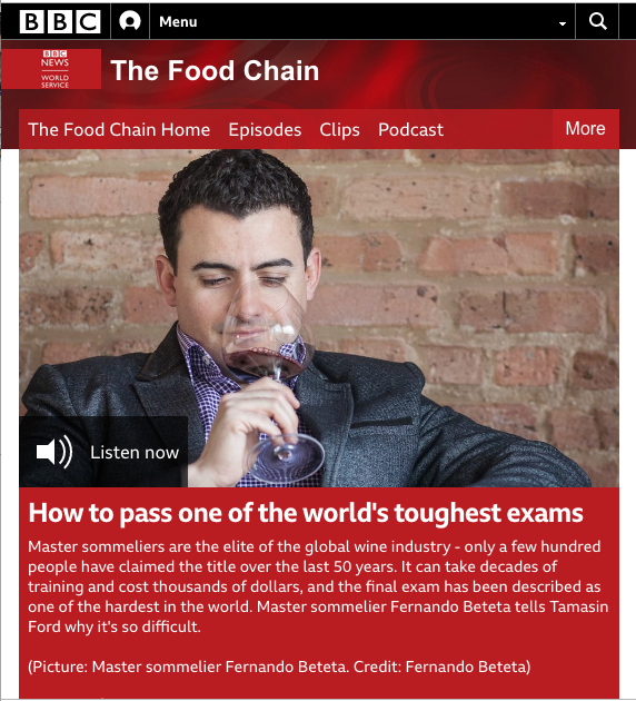 How to pass one of the world's toughest exams. Interview with the BBC Podcast #BBCFoodChain